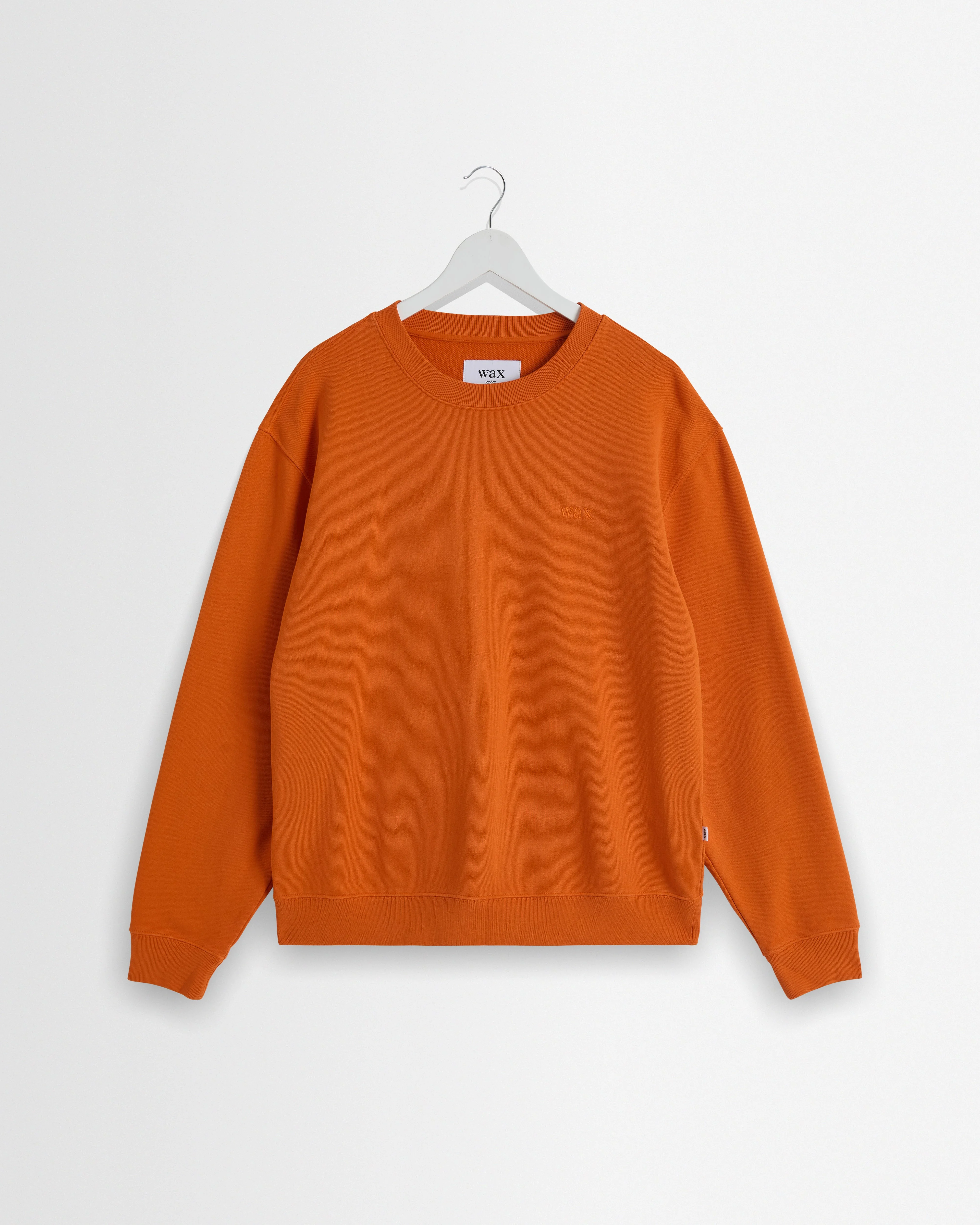 Sidney - Washed Orange Loopback Cotton Sweatshirt - 1