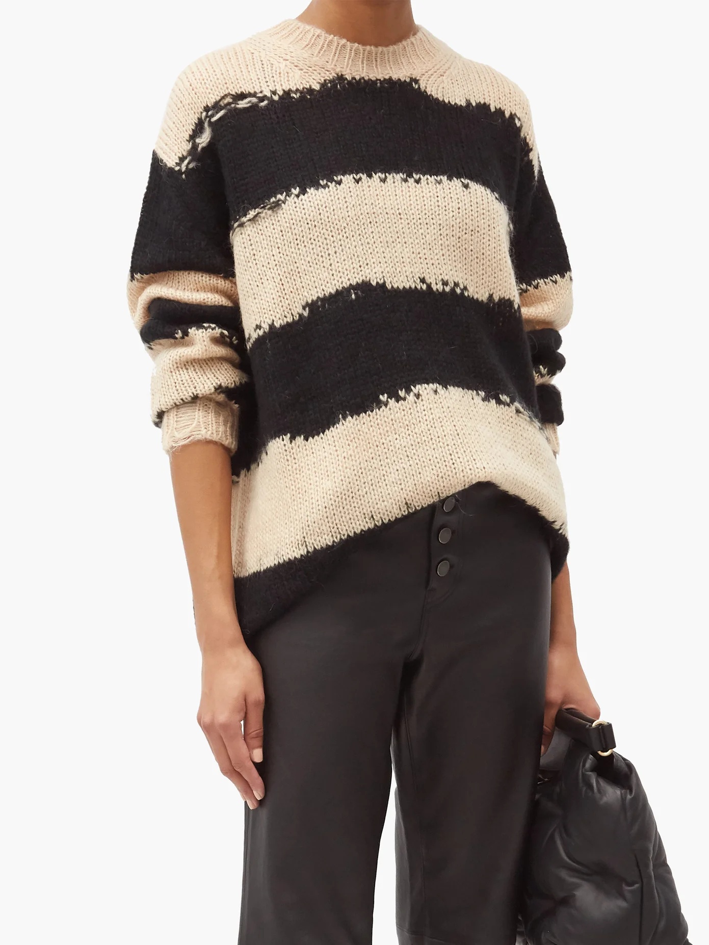 Kantonia striped distressed knitted sweater - 6