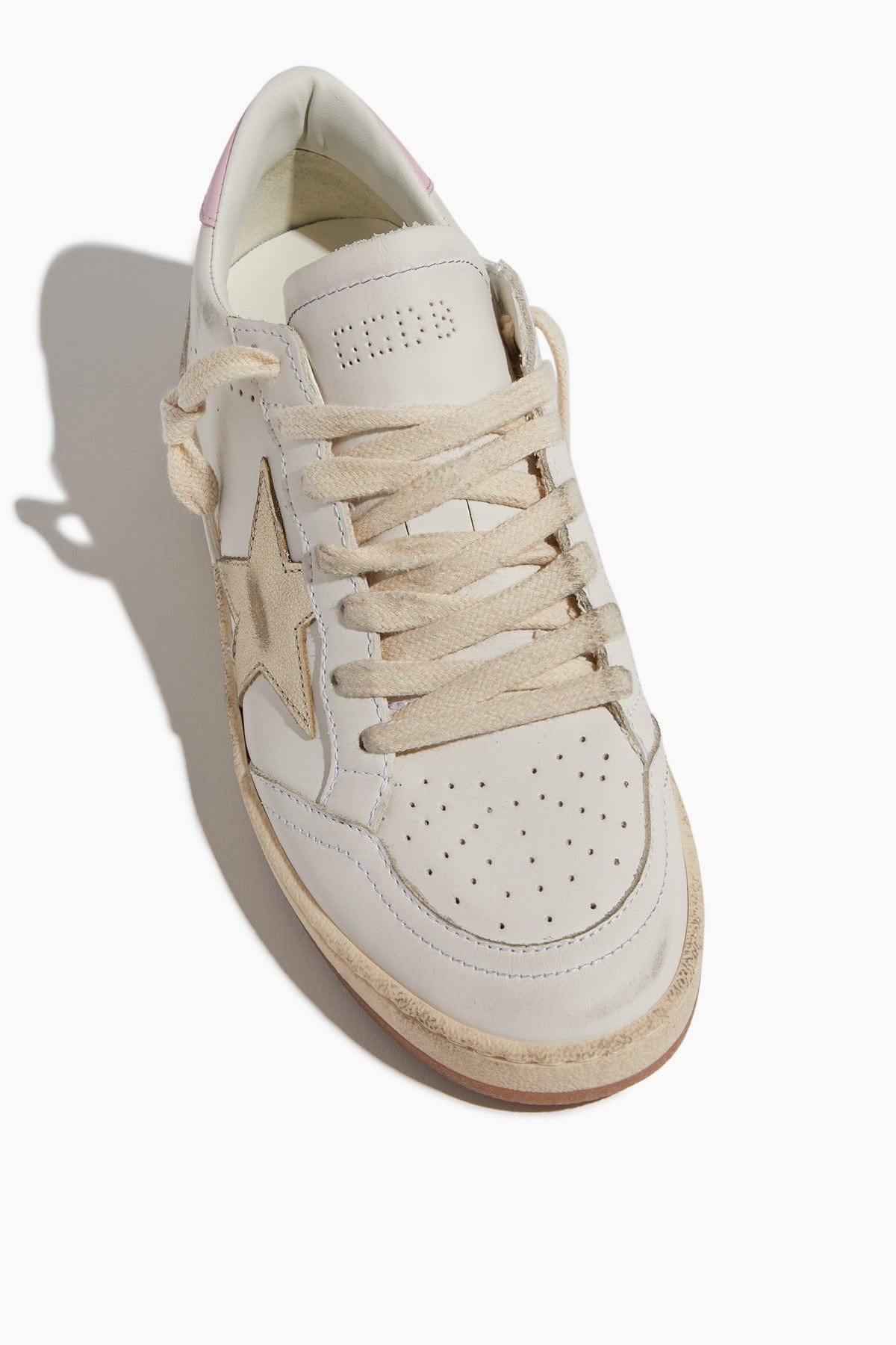 Ball Star Sneaker in White/Platinum/Orchid Pink - 4