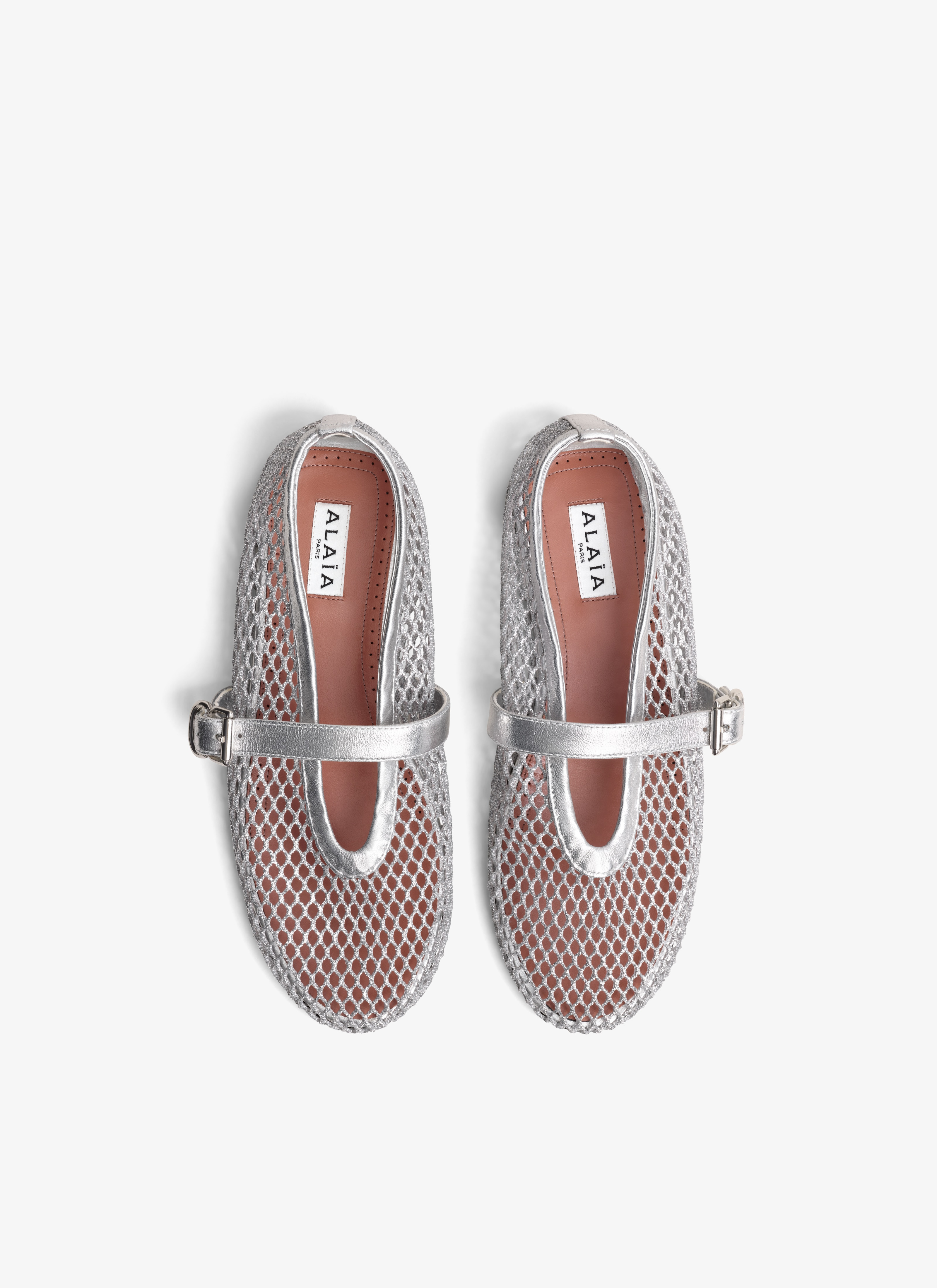 BALLET FLATS IN LAMINATED FISHNET - 3