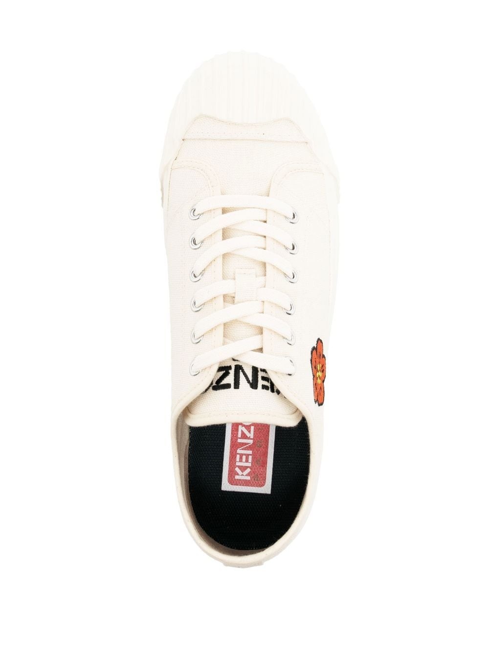 embroidered-motif low-top sneakers - 4