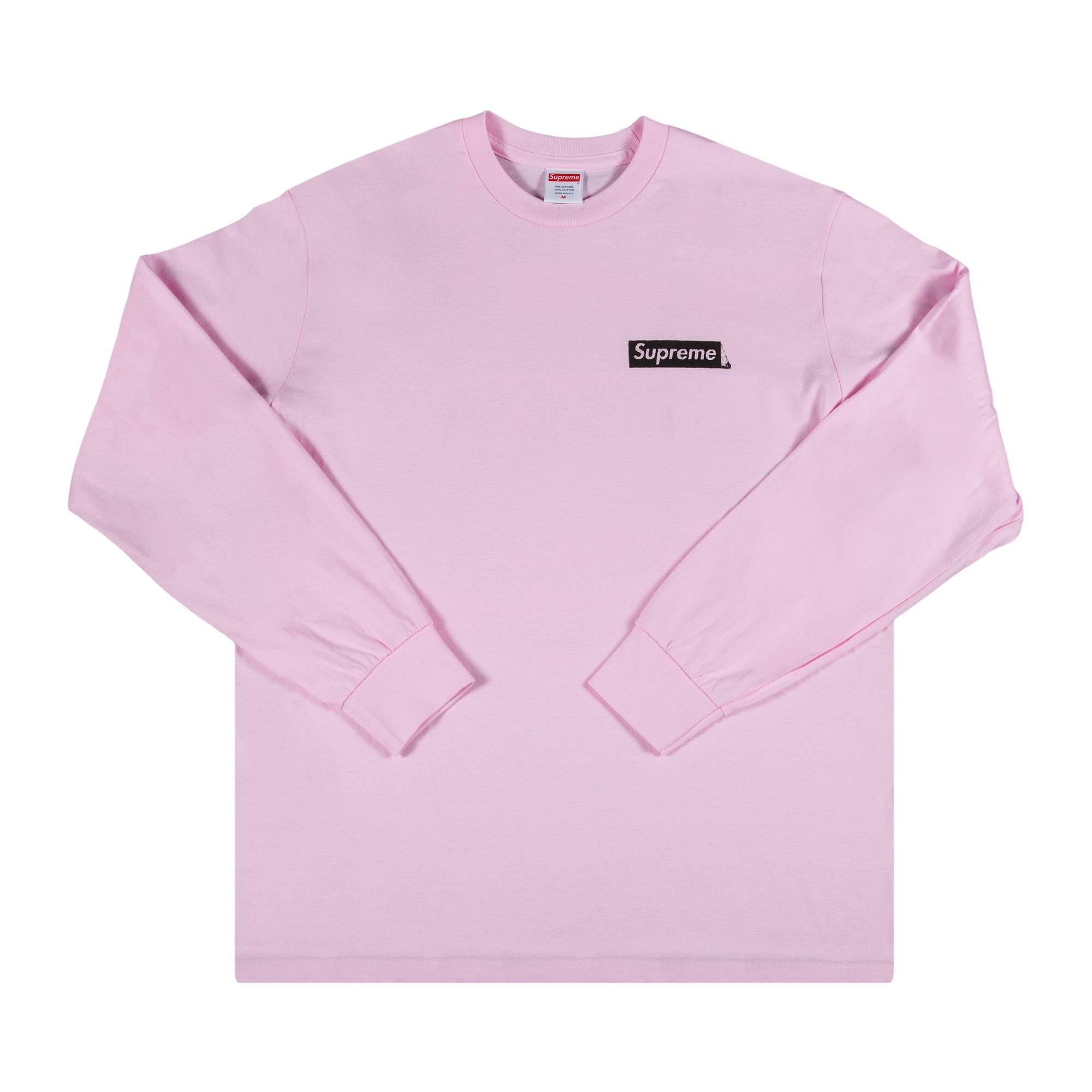 Supreme Small Box Long-Sleeve Tee 'Pink