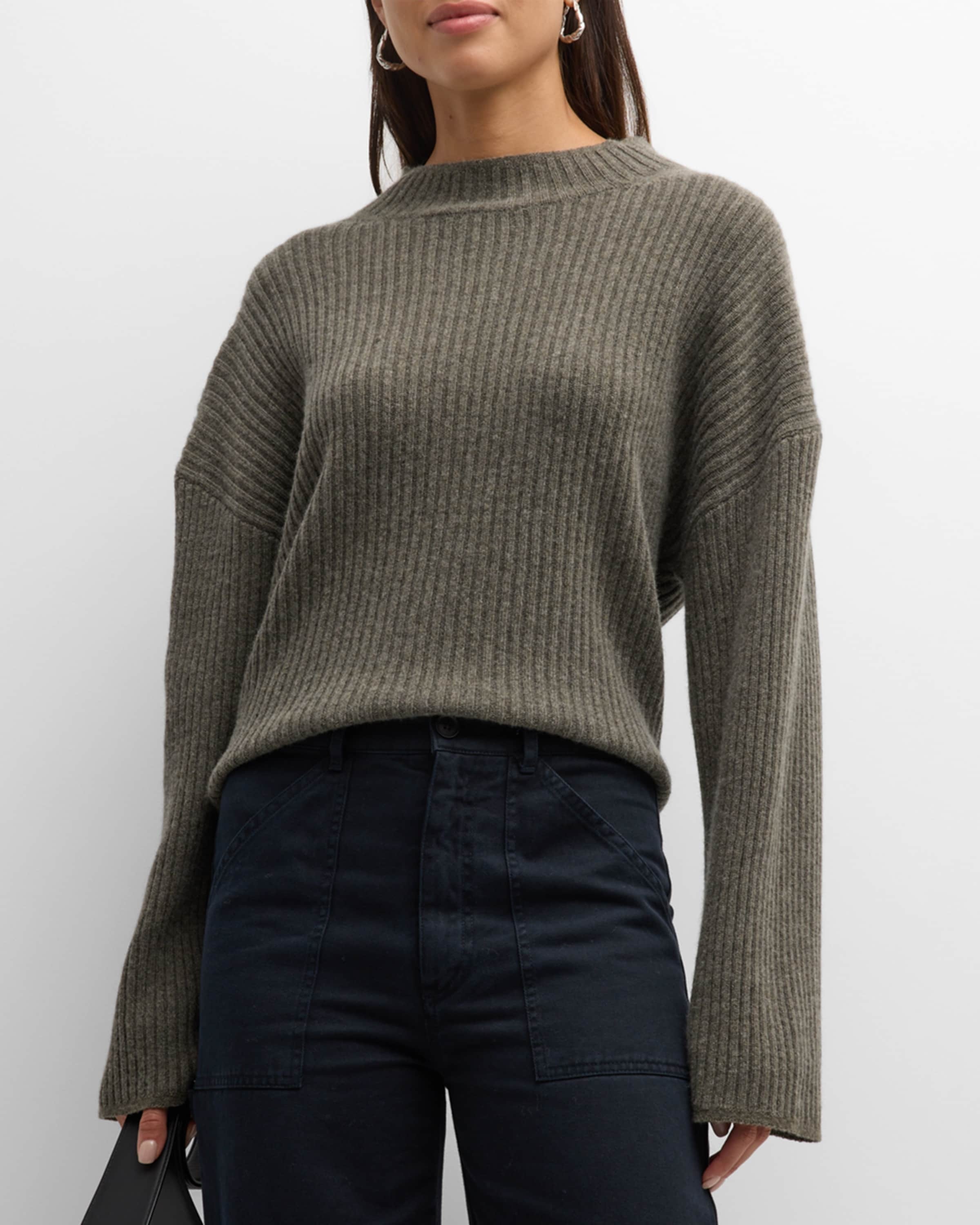 Idesia Mock-Neck Long-Sleeve Ribbed Sweater - 2