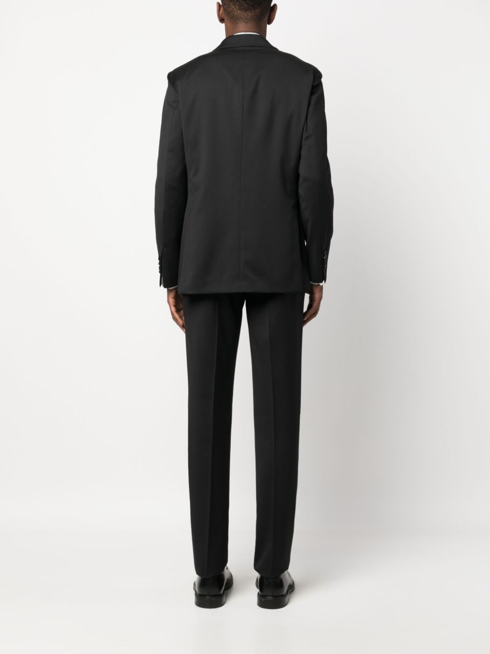single-breasted two-piece wool suit - 4