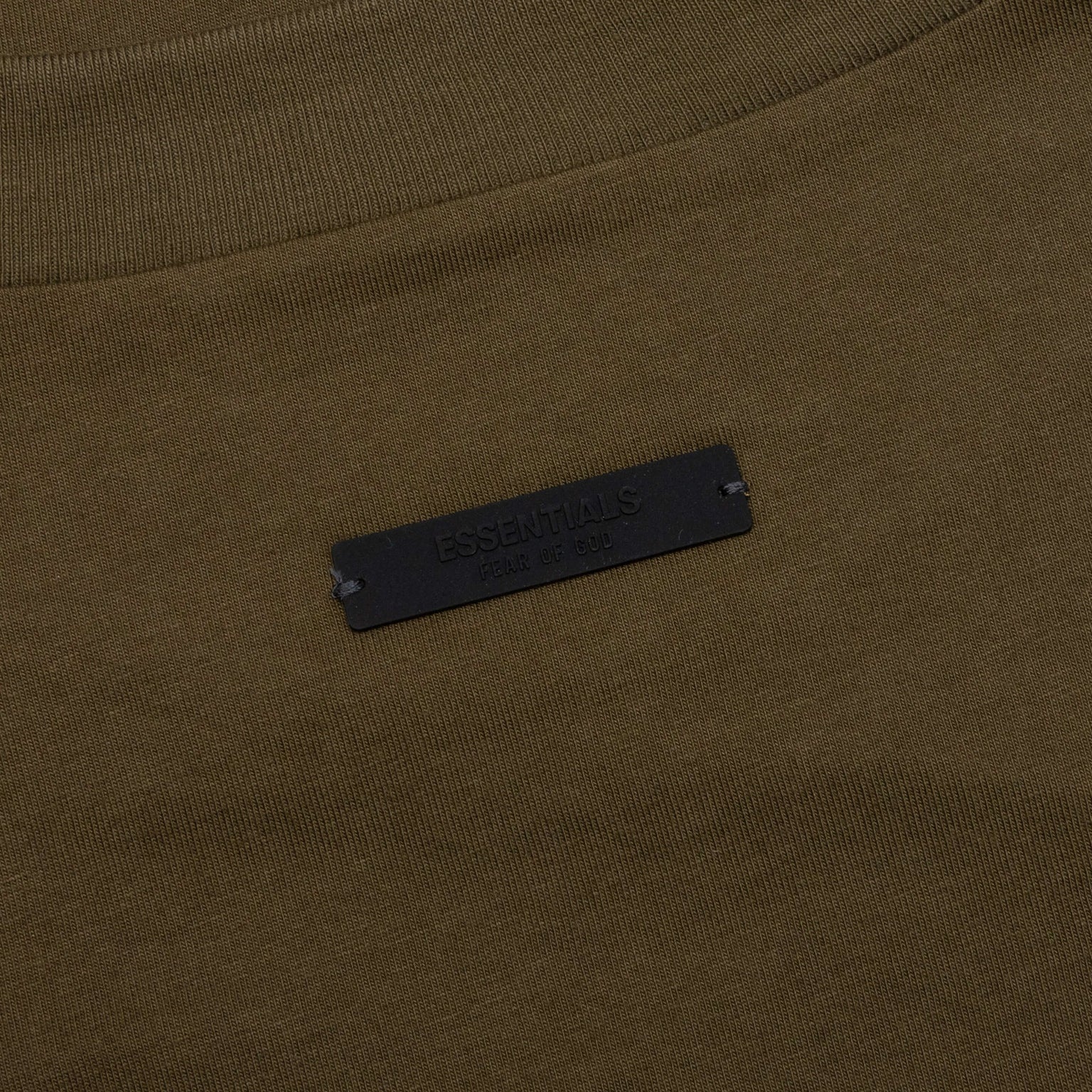 JERSEY CREWNECK TEE - OLIVE - 4