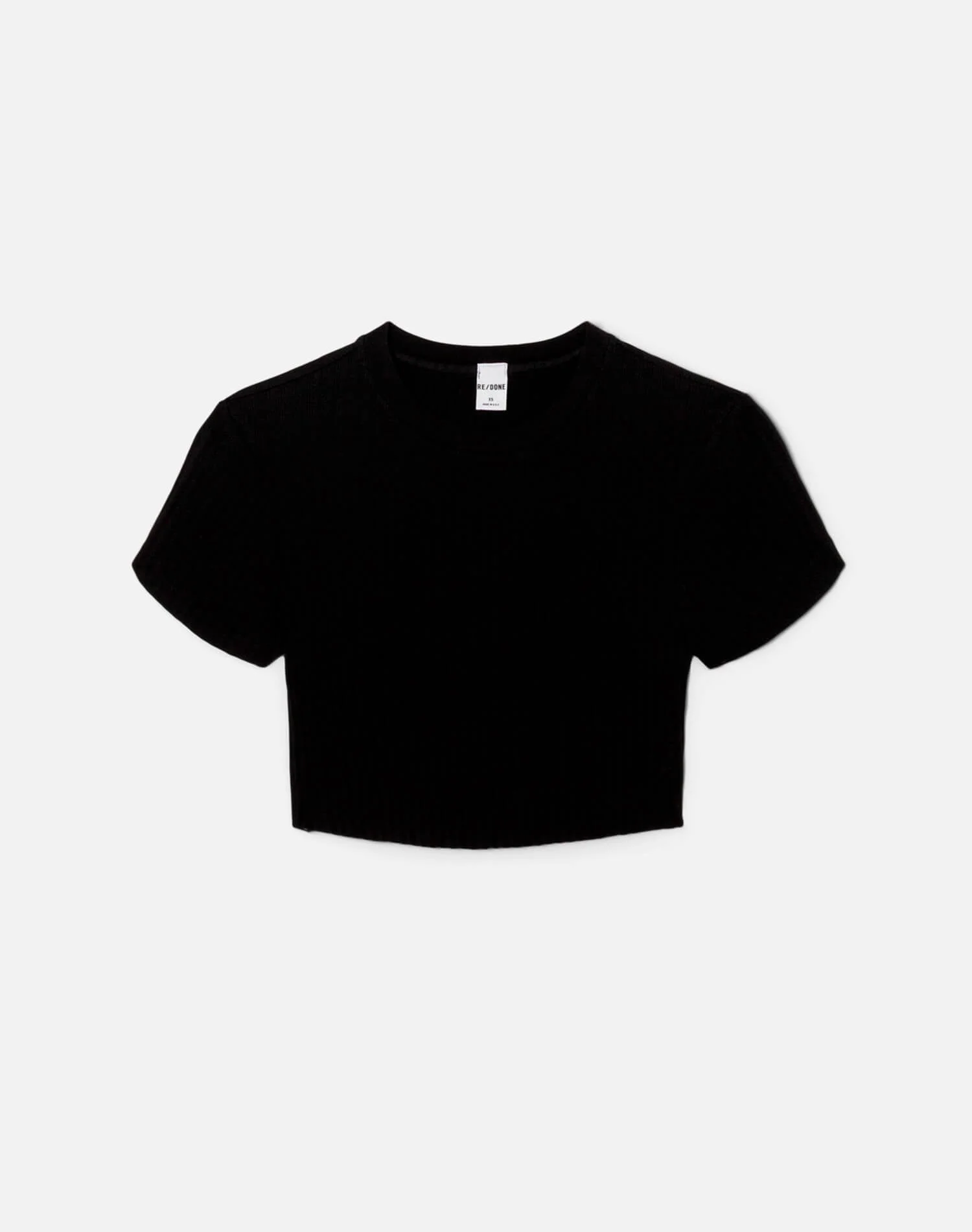 Cropped 60s Slim Tee - Black - 1