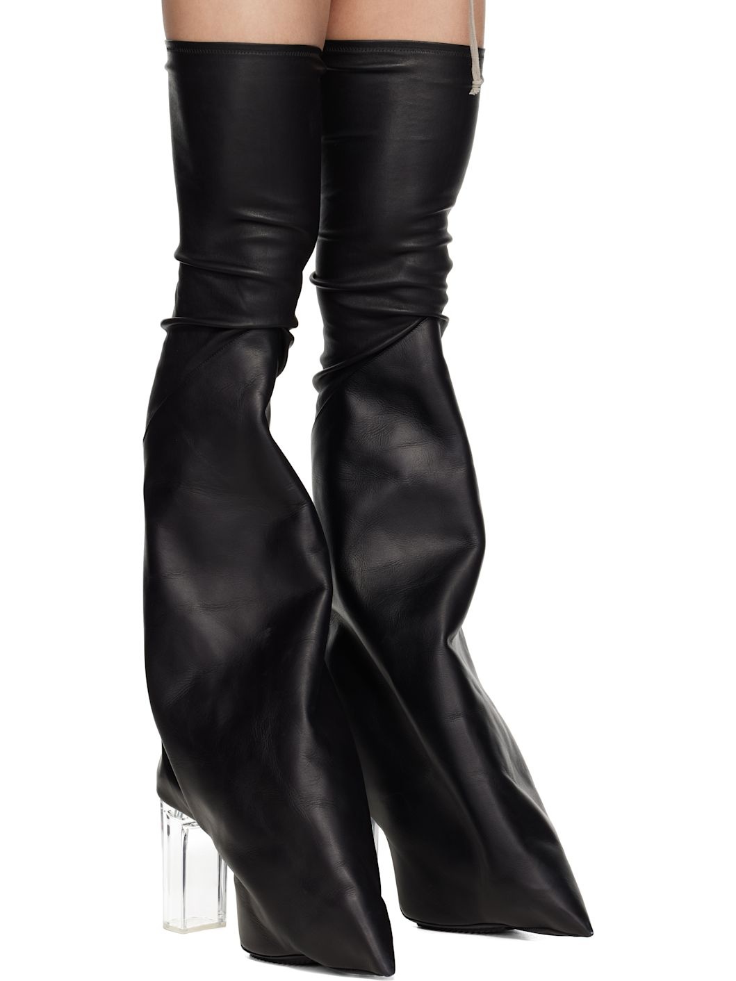 Black Hollywood Taco Kiss Tall Boots - 4
