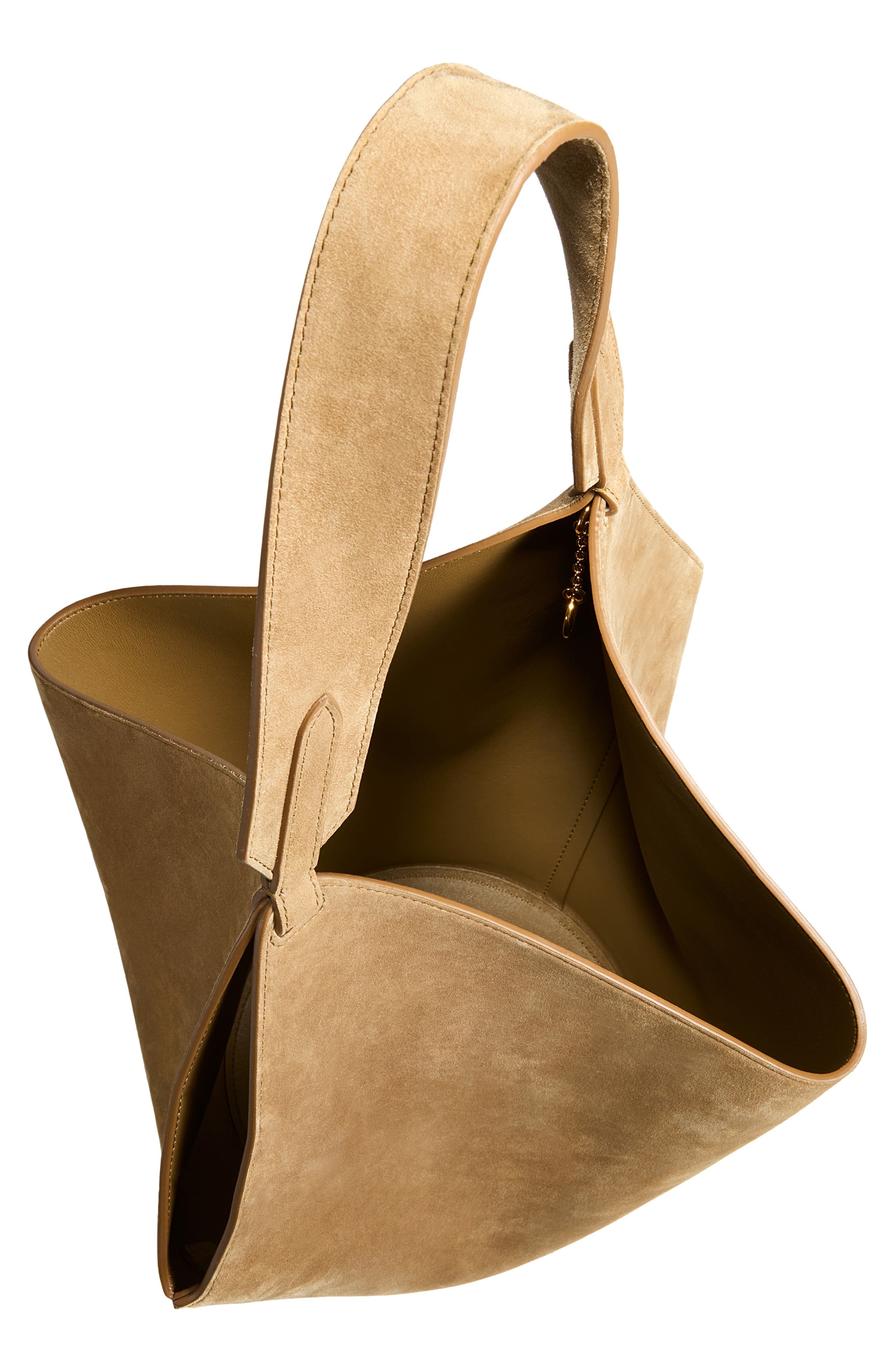 Khaite Small Lotus Leather Top Handle Bag in Mud at Nordstrom - 2