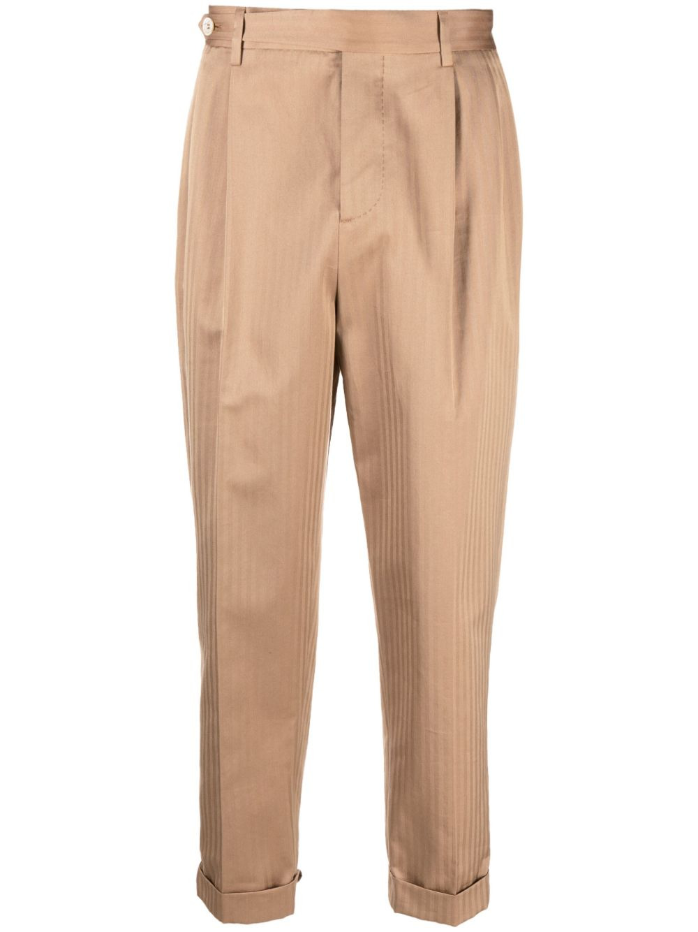 stripe-pattern tailored trousers - 1
