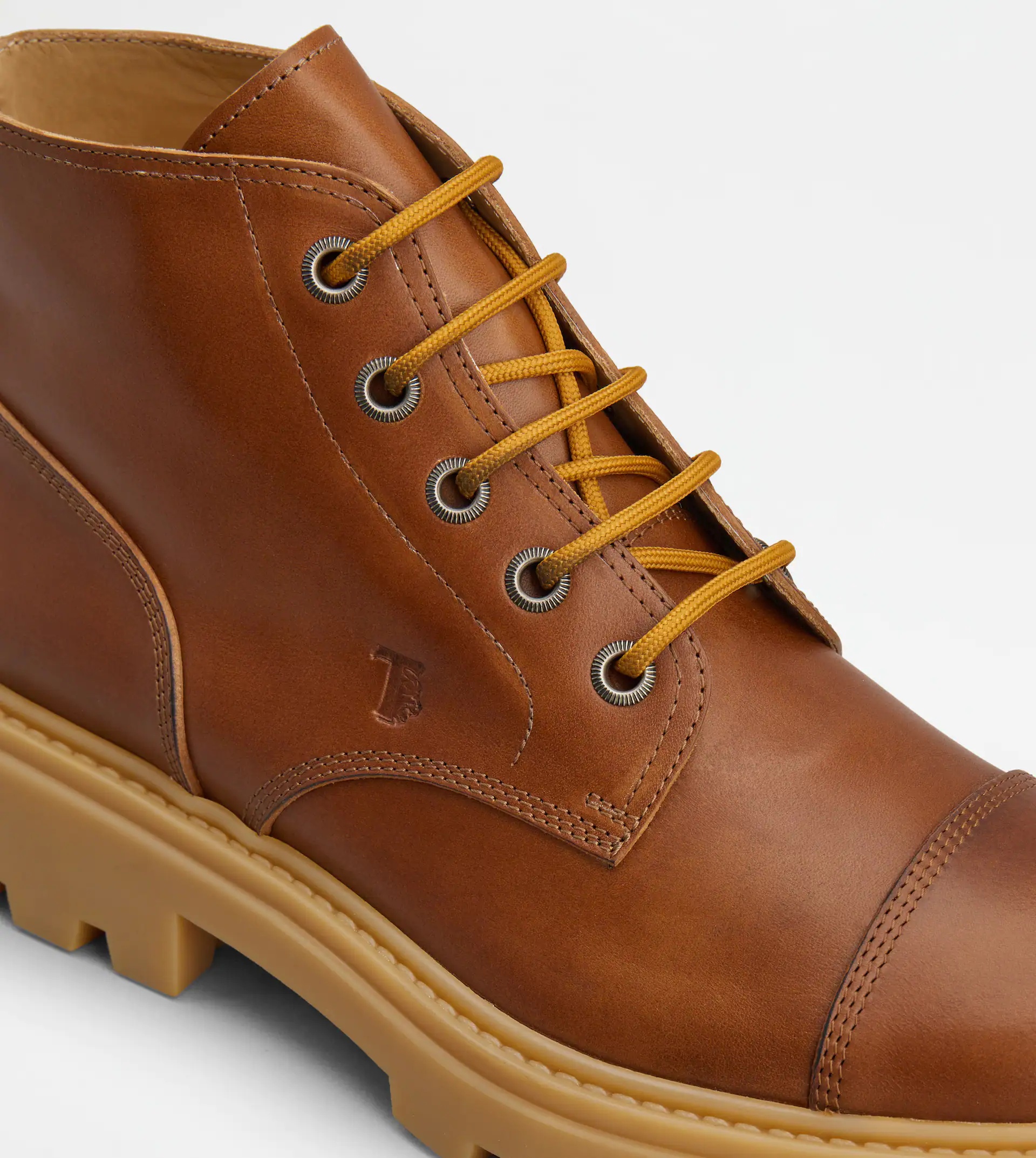 TOD'S ANKLE BOOTS IN LEATHER - BROWN - 5