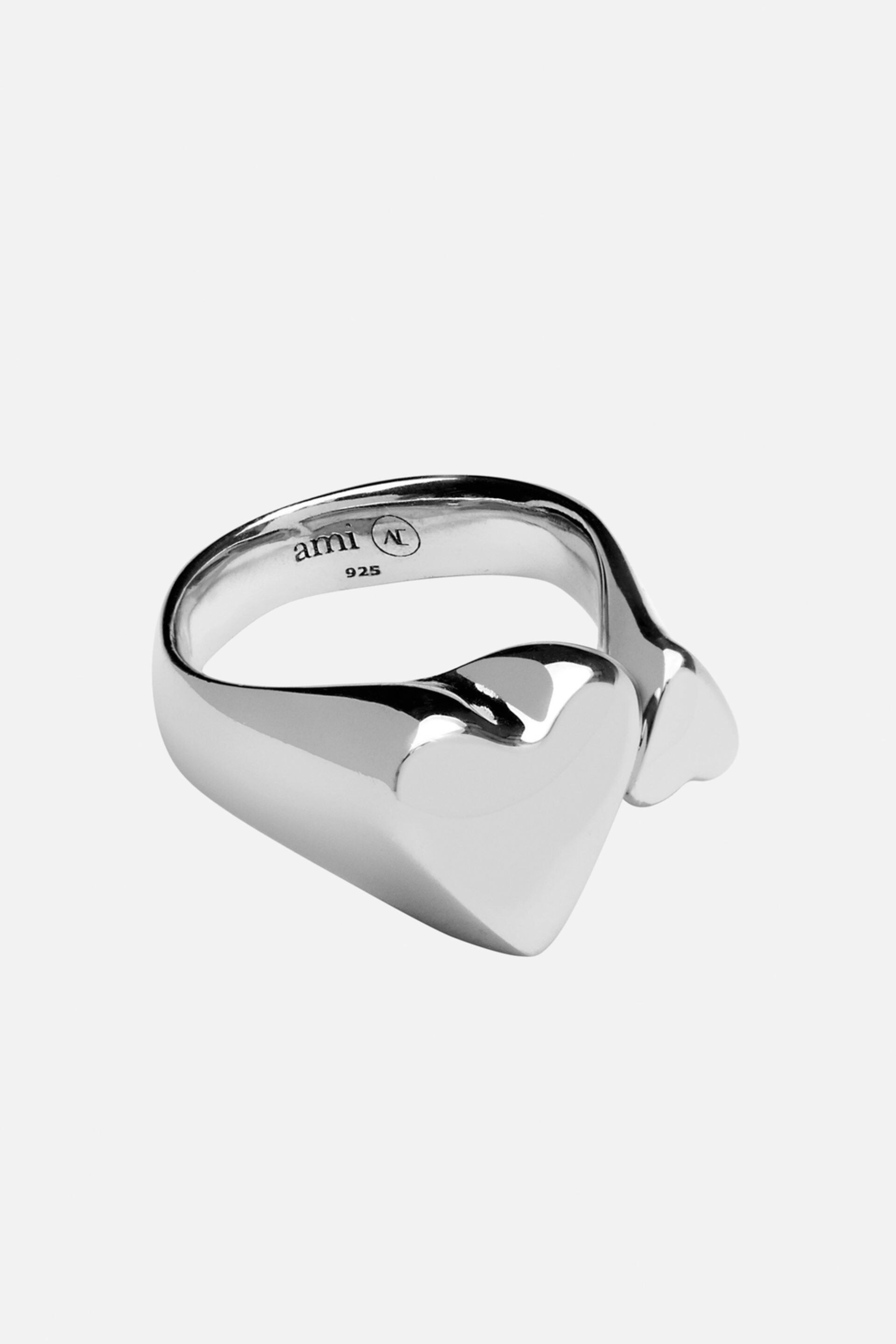 Double Metal Hearts Ring - 1