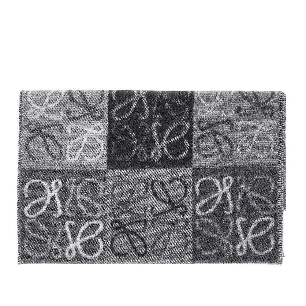 ANAGRAM JACQUARD WOOL SCARF - 2