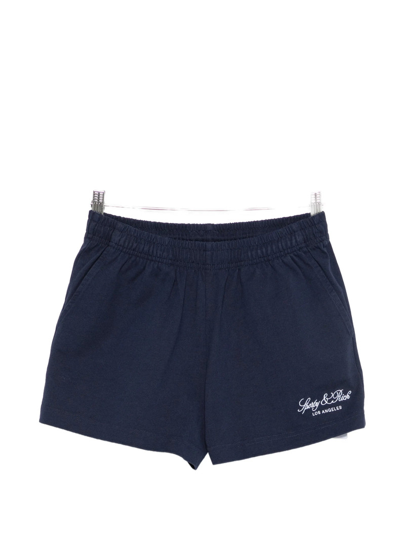 Sporty & Rich Logo-embroidered Drawstring Shorts 1