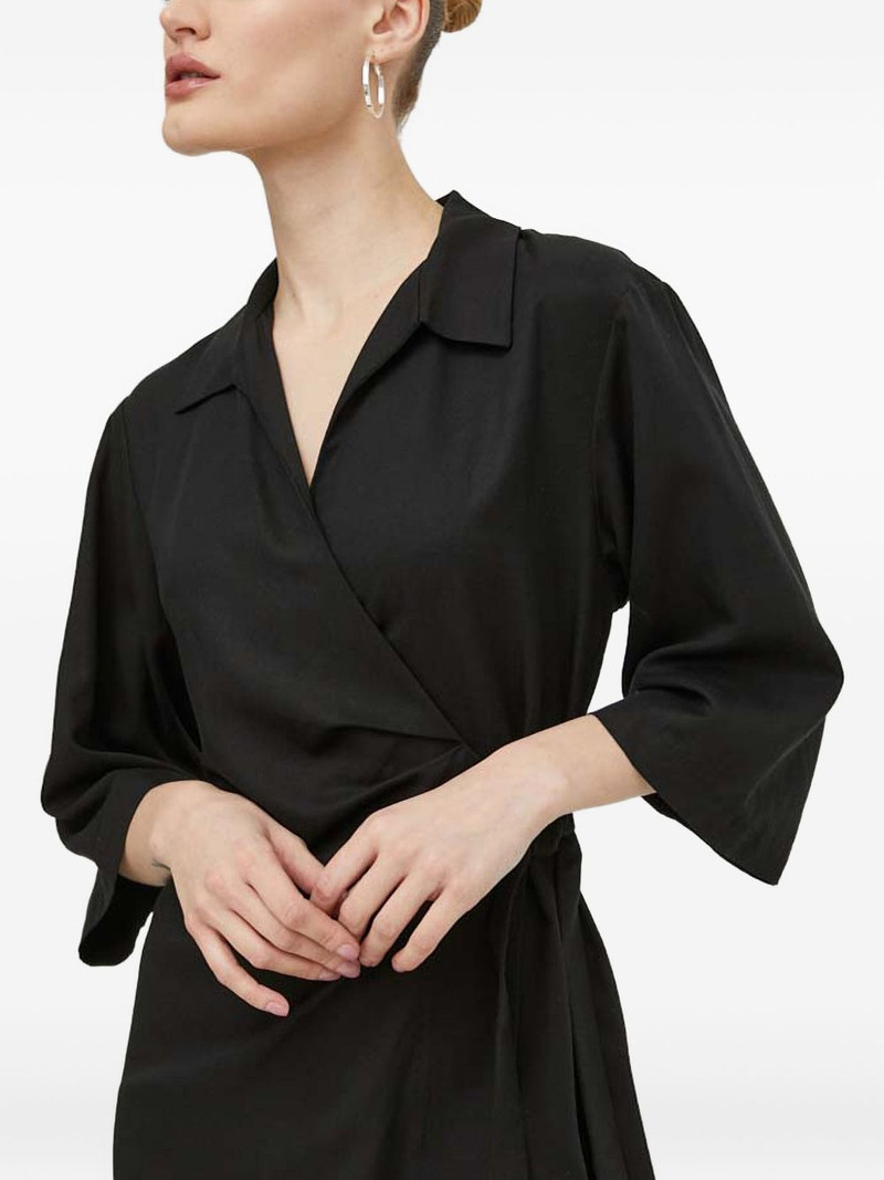 wrap-around quarter-sleeve midi dress 4