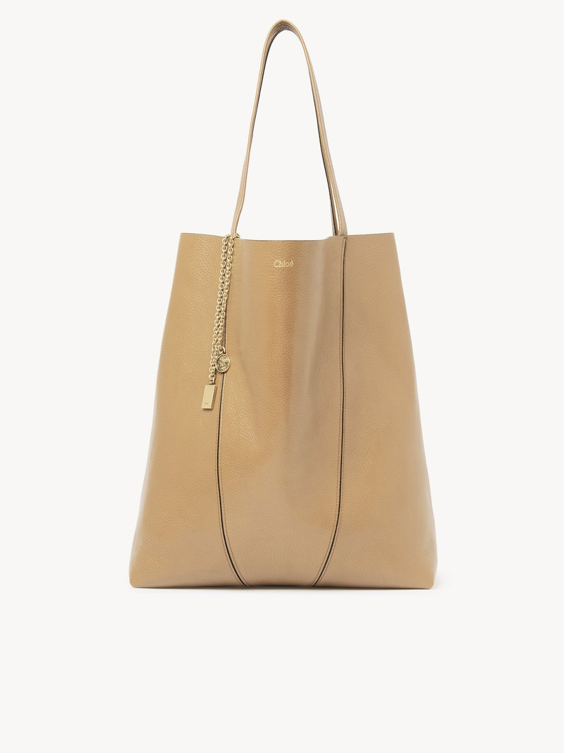 Chloé LARGE CHLOÉ SPIN TOTE BAG IN GRAINED LEATHER outlook
