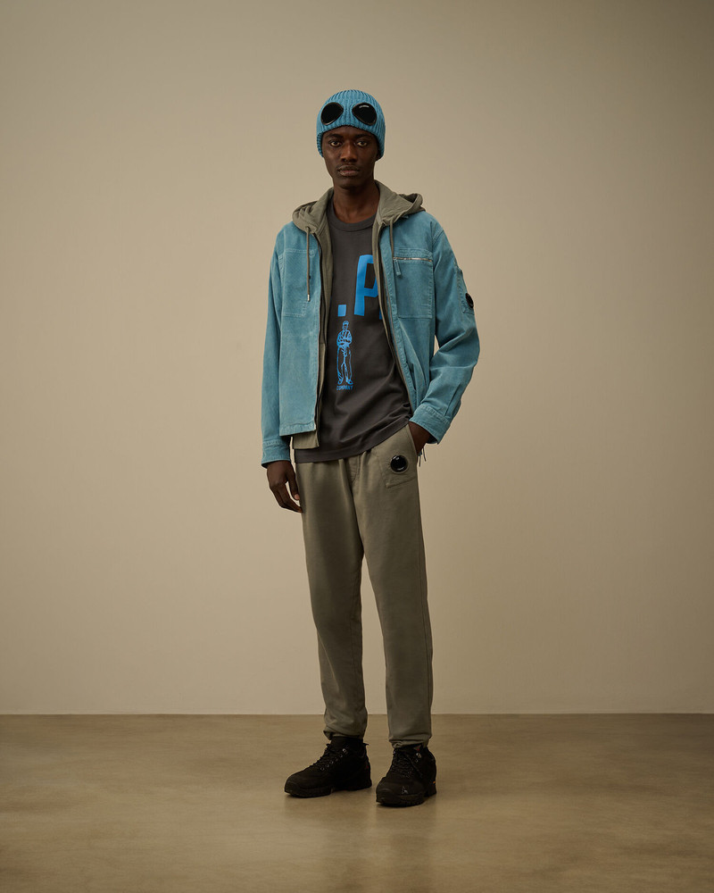 C.P. Company Mercerized 30/2 Jersey Twisted Short Sleeve Logo T-Shirt outlook