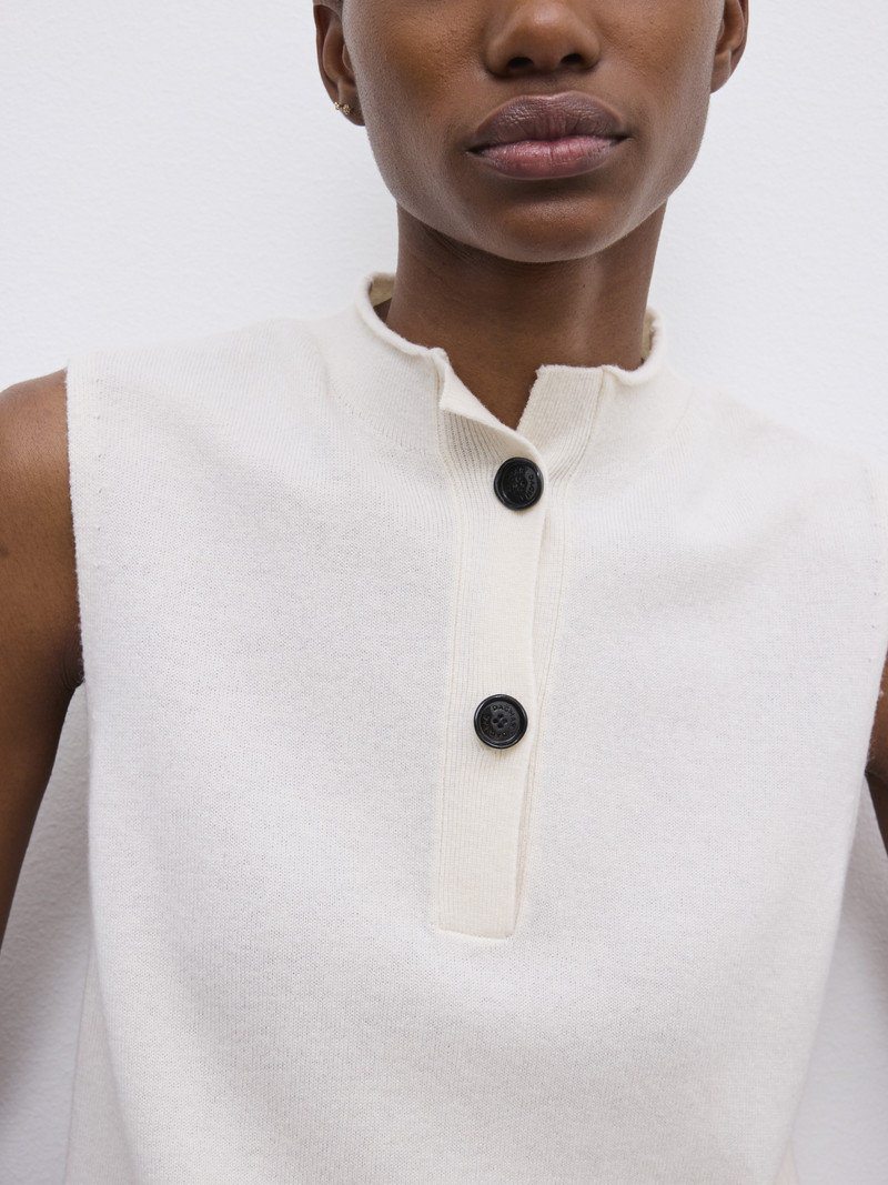 Sleeveless Knit top cashmere blend 3