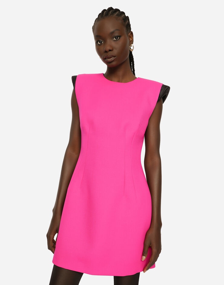Sleeveless short woolen dress - 4