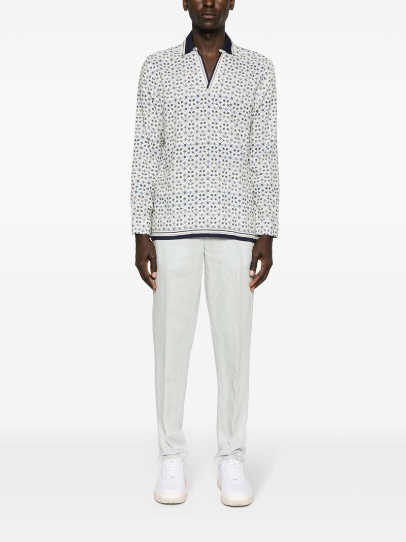 ORLEBAR BROWN Ridley Fiore spread-collar shirt outlook