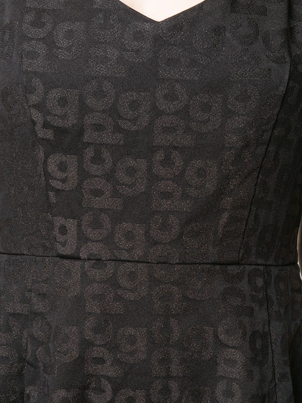 all over logo print midi dress - 9