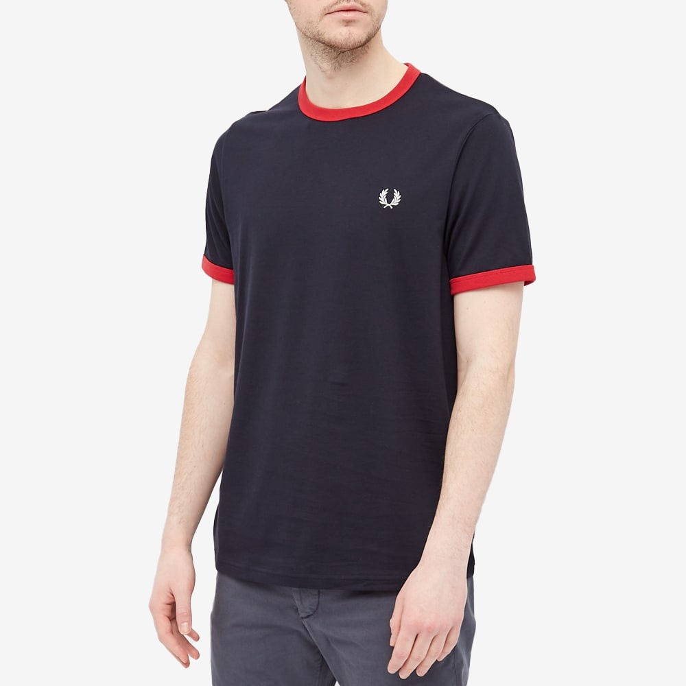 Fred Perry Contrast Rib Ringer Tee - 3