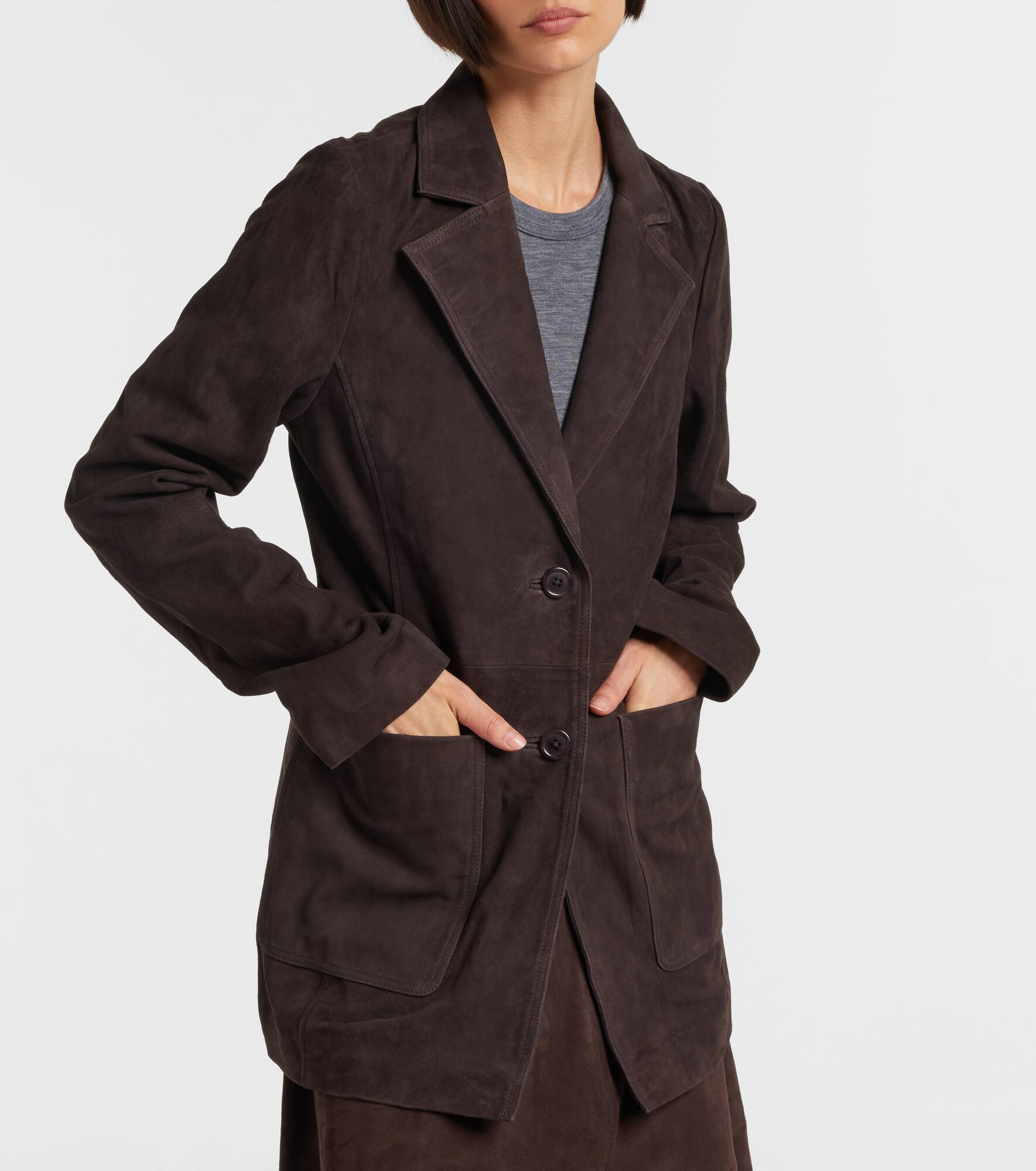 Suede blazer - 6