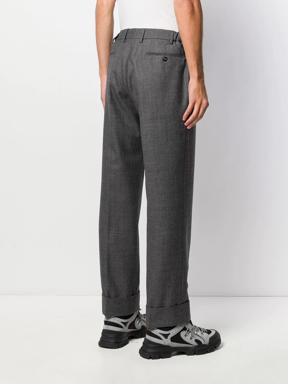 wide-leg tailored trousers - 4