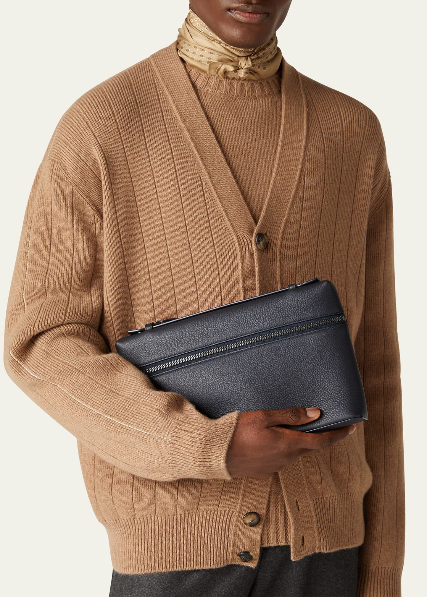 Men's Leather Pouch Bag - 2