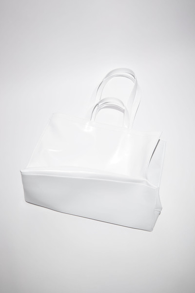 Acne Studios Logo shoulder tote bag - White outlook