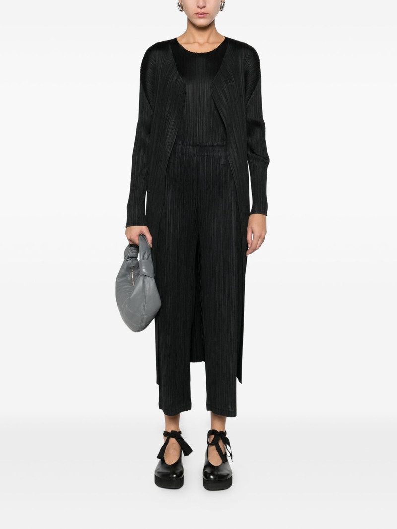 Pleats Please Issey Miyake open-front pleated coat outlook