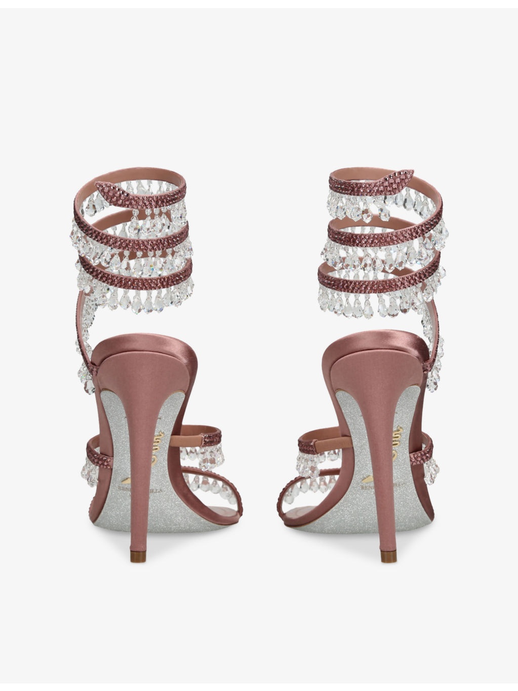 Chandelier 105 Crystal-Embellished Satin Heeled Sandals - 2