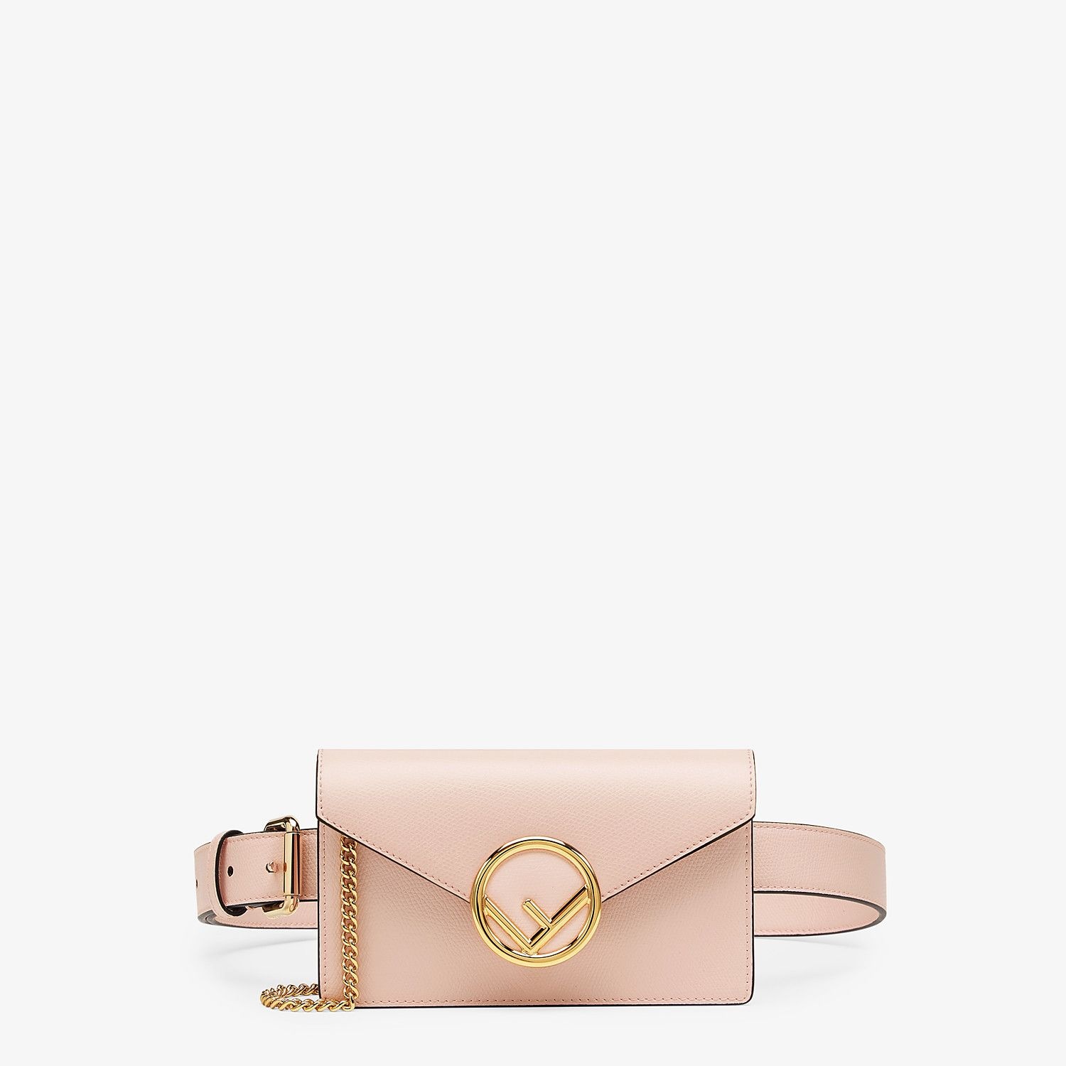 Pink leather belt bag - 1