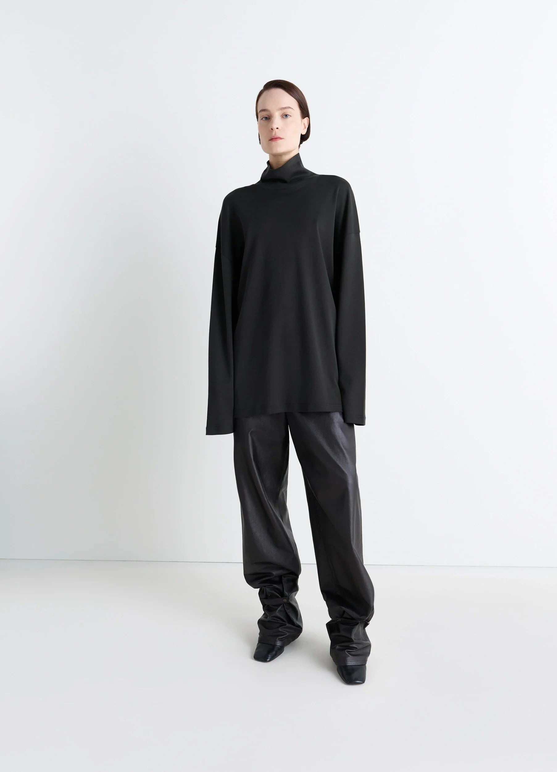 RELAXED MOCK NECK T-SHIRT - 4