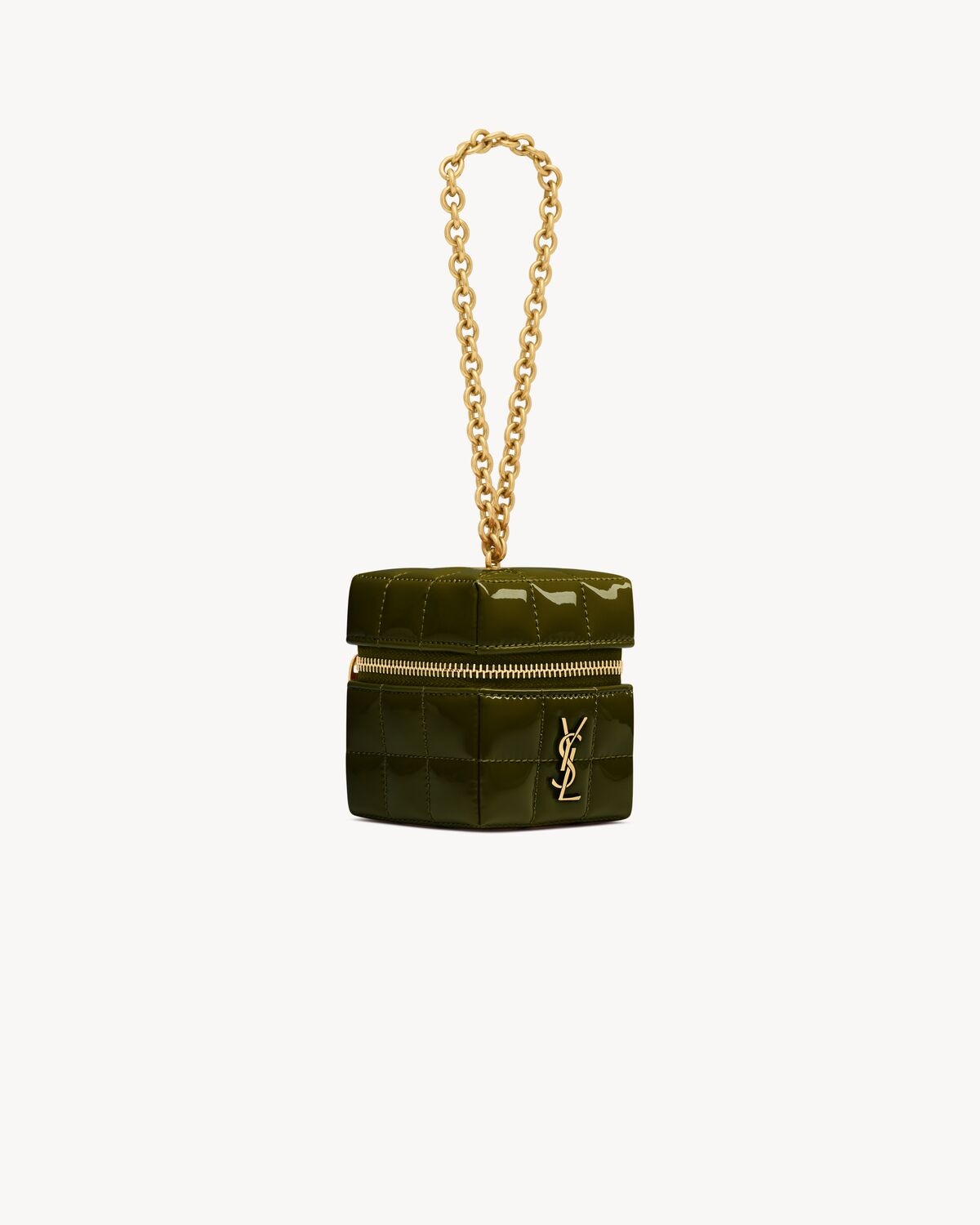 CASSANDRE MATELASSÉ CARRÉ MINI CUBE IN PATENT LEATHER - 5