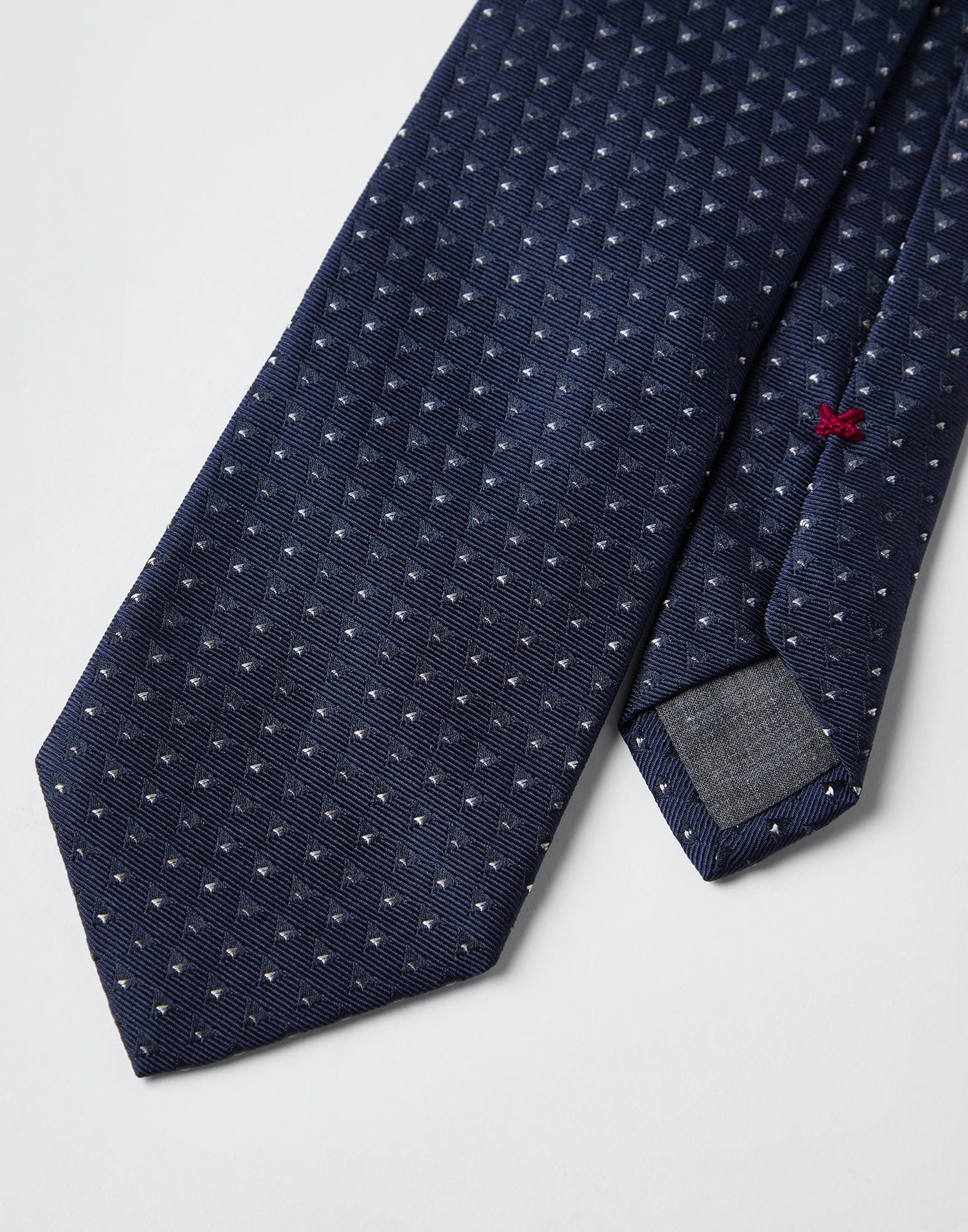 Silk tie with polka dot jacquard - 2