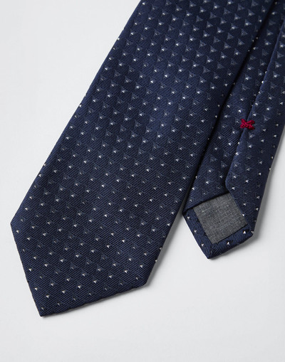 Brunello Cucinelli Silk tie with polka dot jacquard outlook