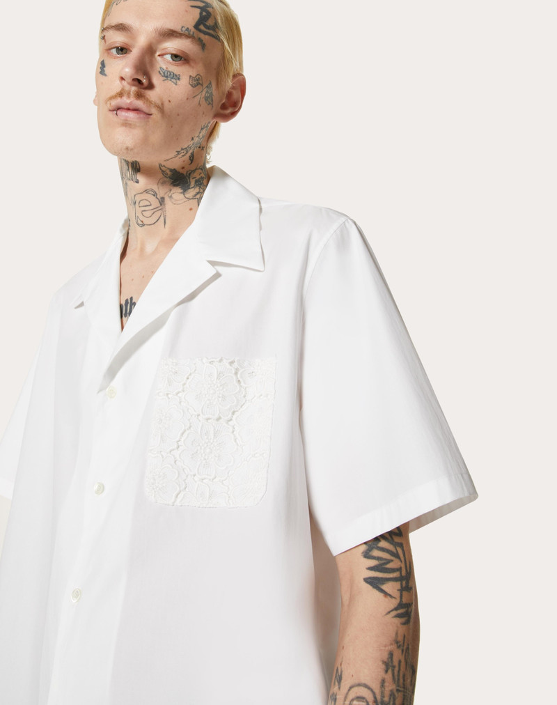 SHIRT WITH MACRAMÉ POCKET AND VALENTINO PRINT 5