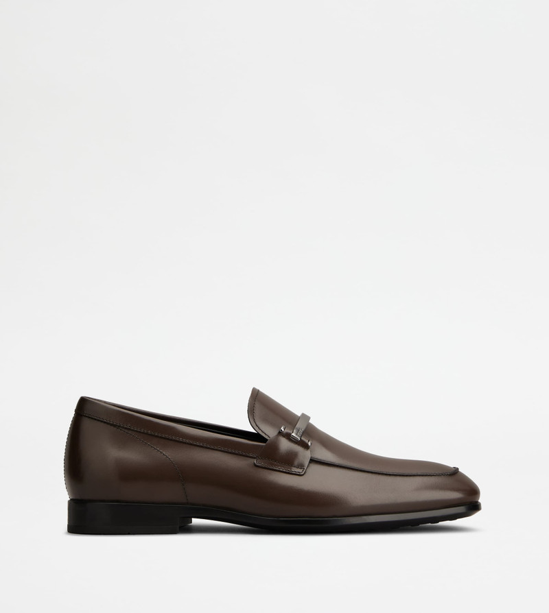 LOAFERS IN LEATHER - BROWN 1