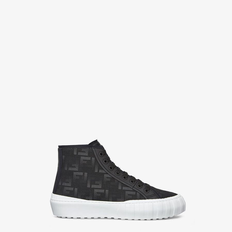 Black fabric high-tops - 1