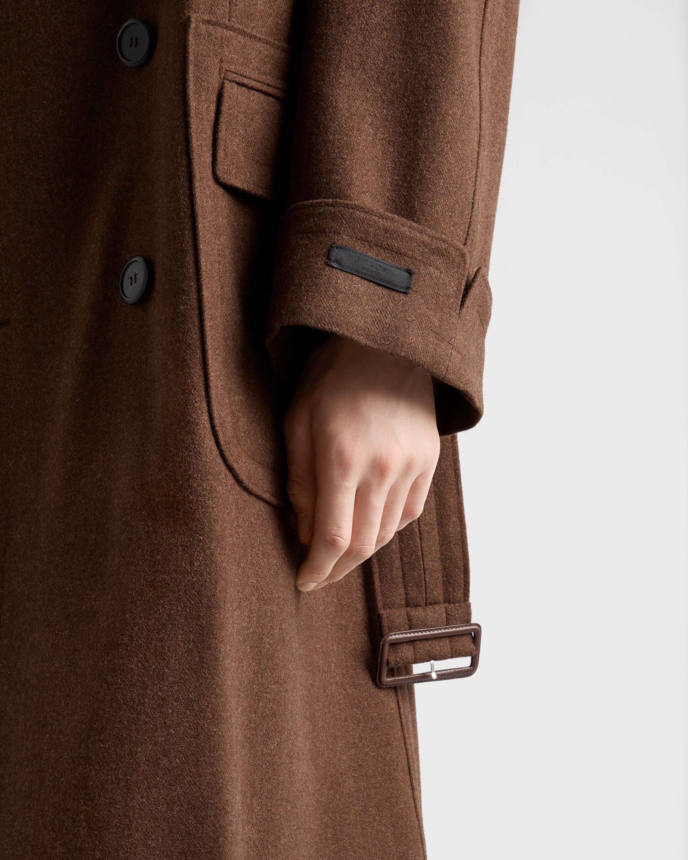 Double-breasted wool coat - 6