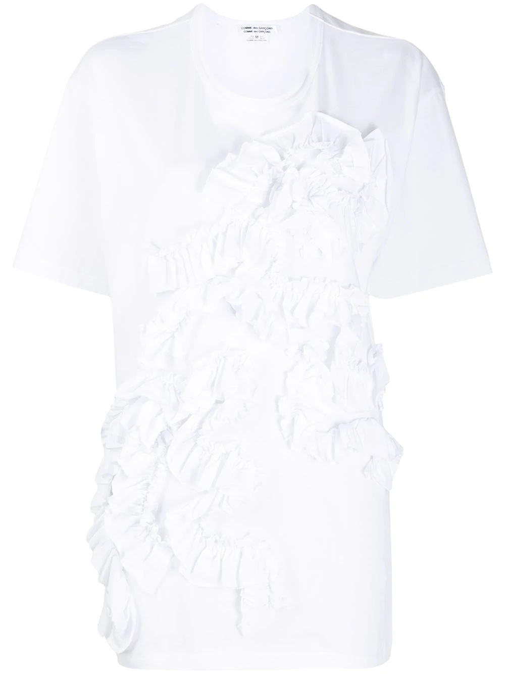 ruffled cotton T-shirt - 1