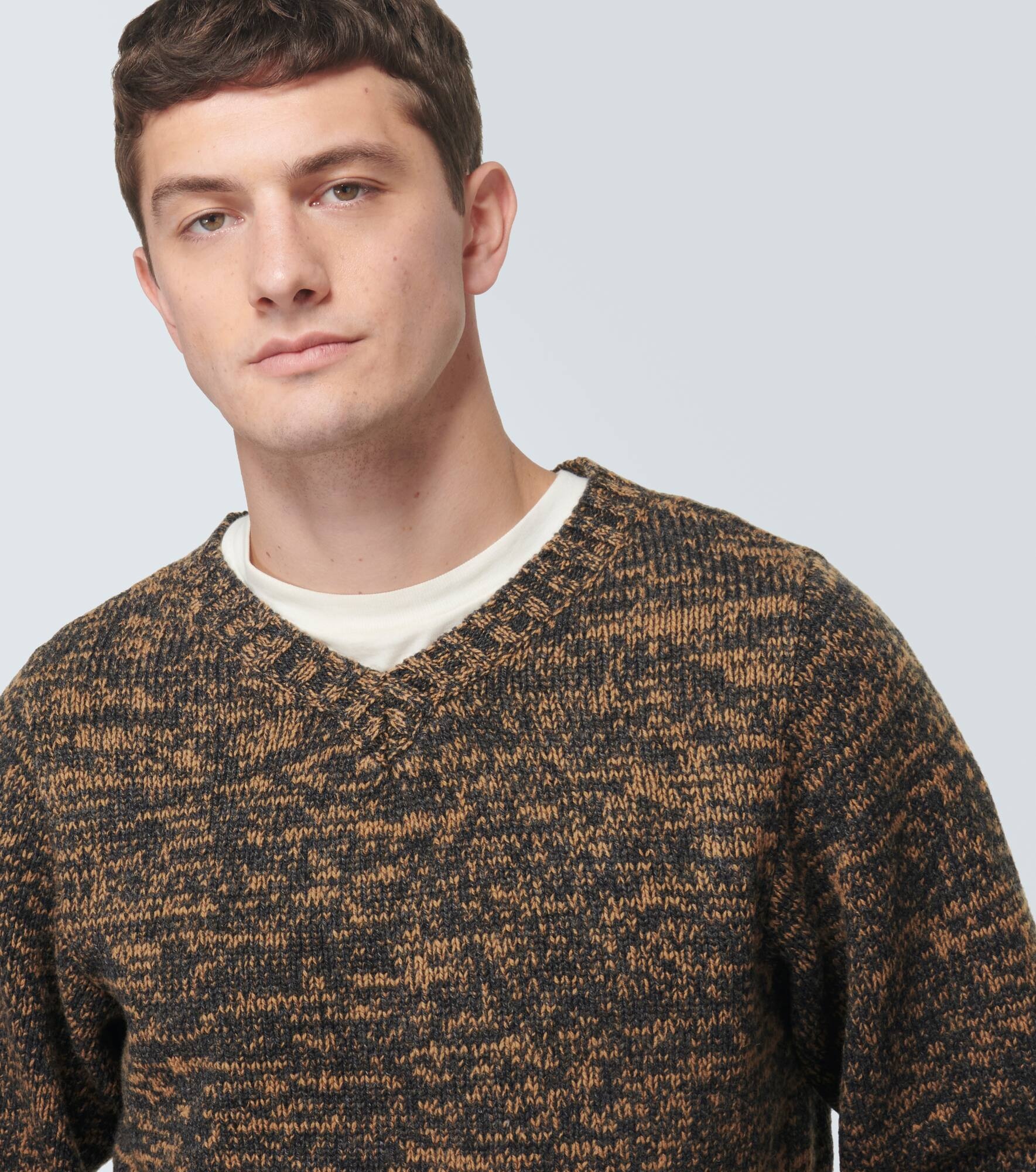 Undercover intarsia-knit wool jumper - Brown