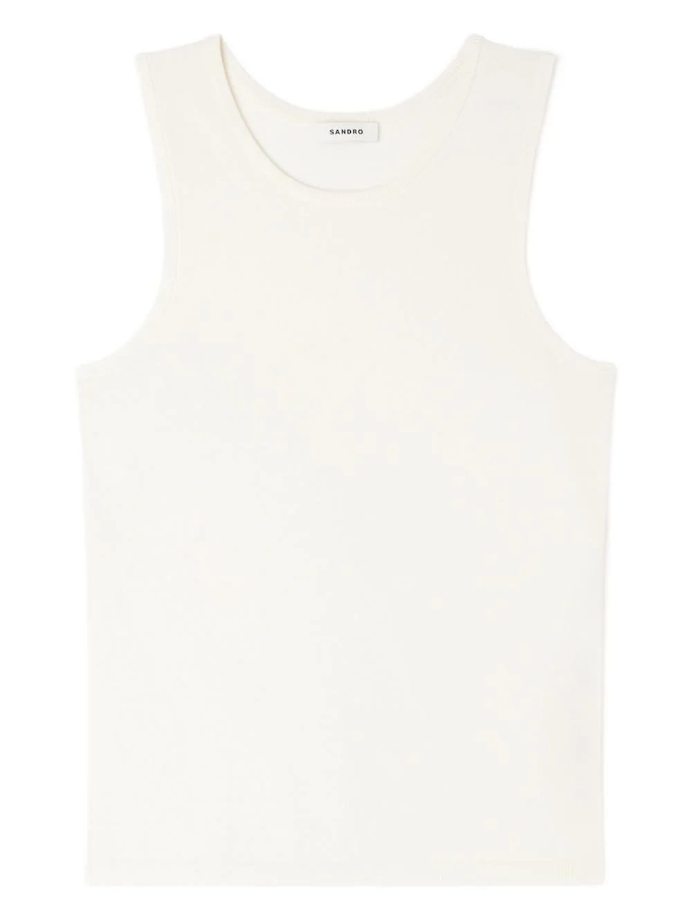 round-neck knitted tank top - 1