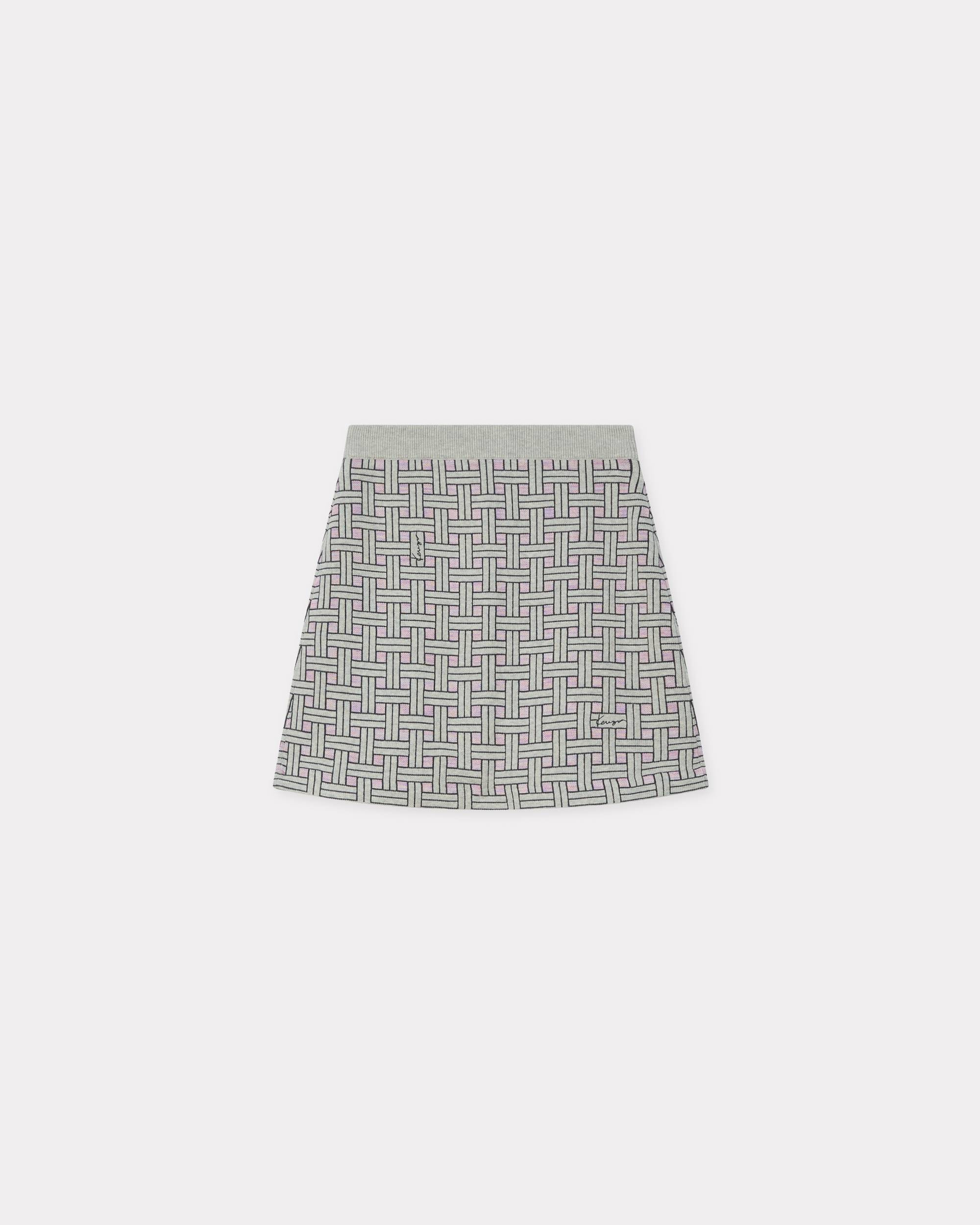 'KENZO Weave' mini skirt in mixed cotton wool - 2