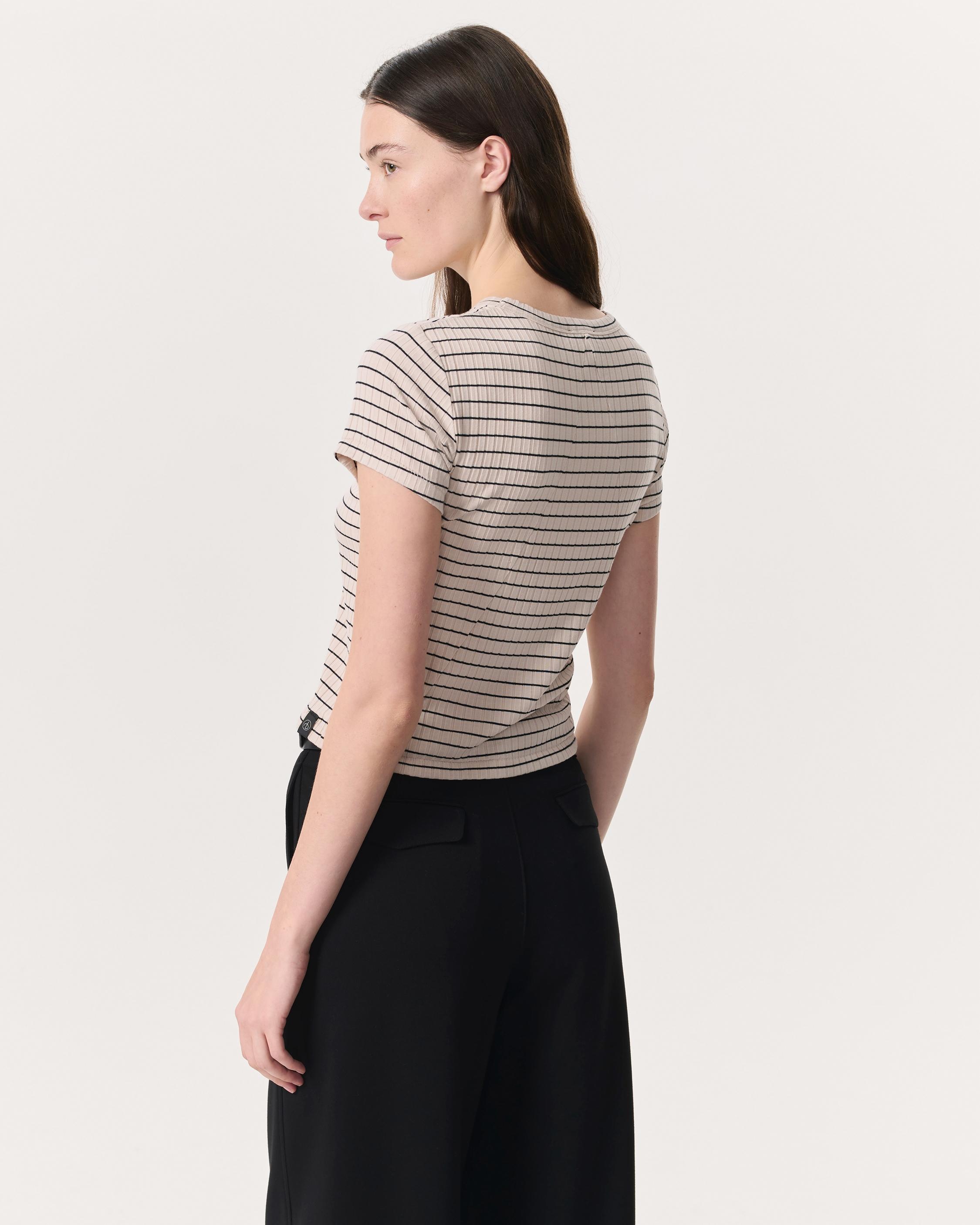 Luca Striped Ribbed-Knit Baby T-Shirt - 5