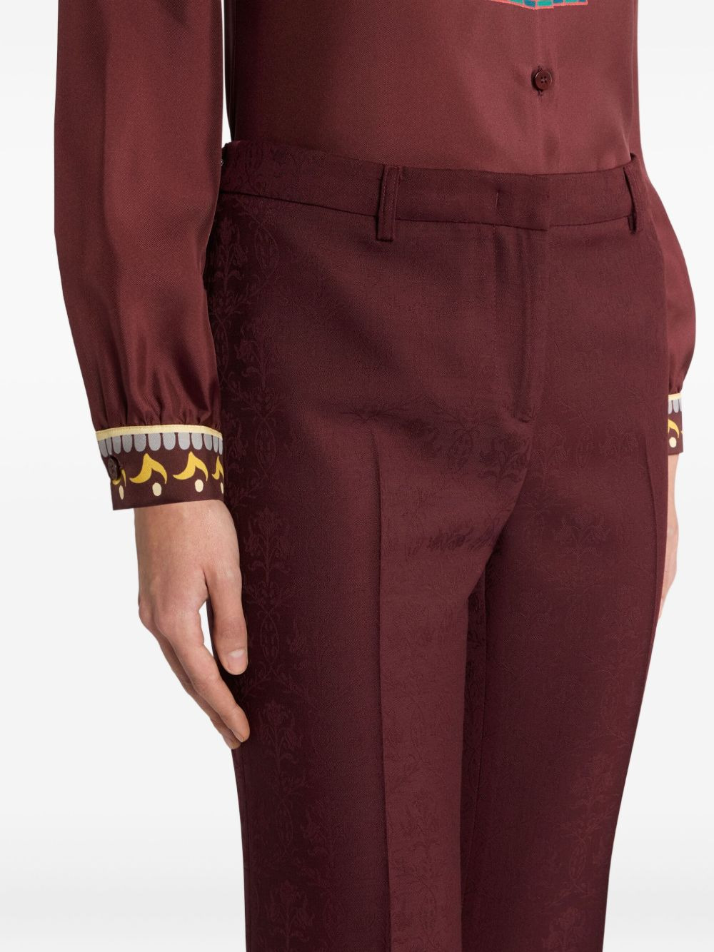 paisley-jacquard trousers - 5