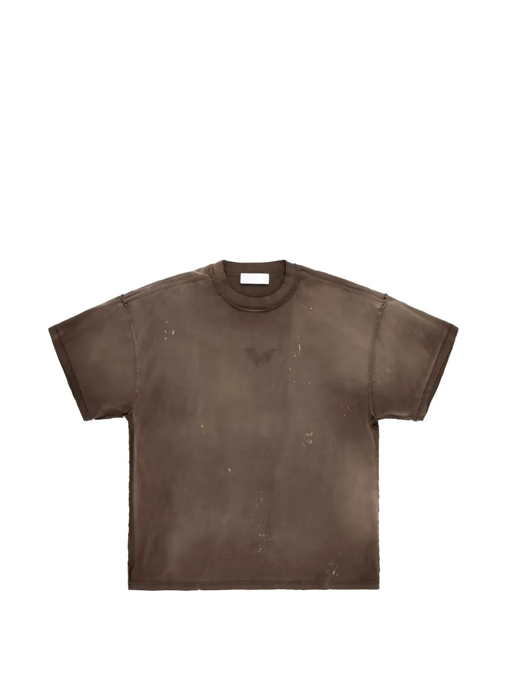 logo-print distressed t-shirt - 1