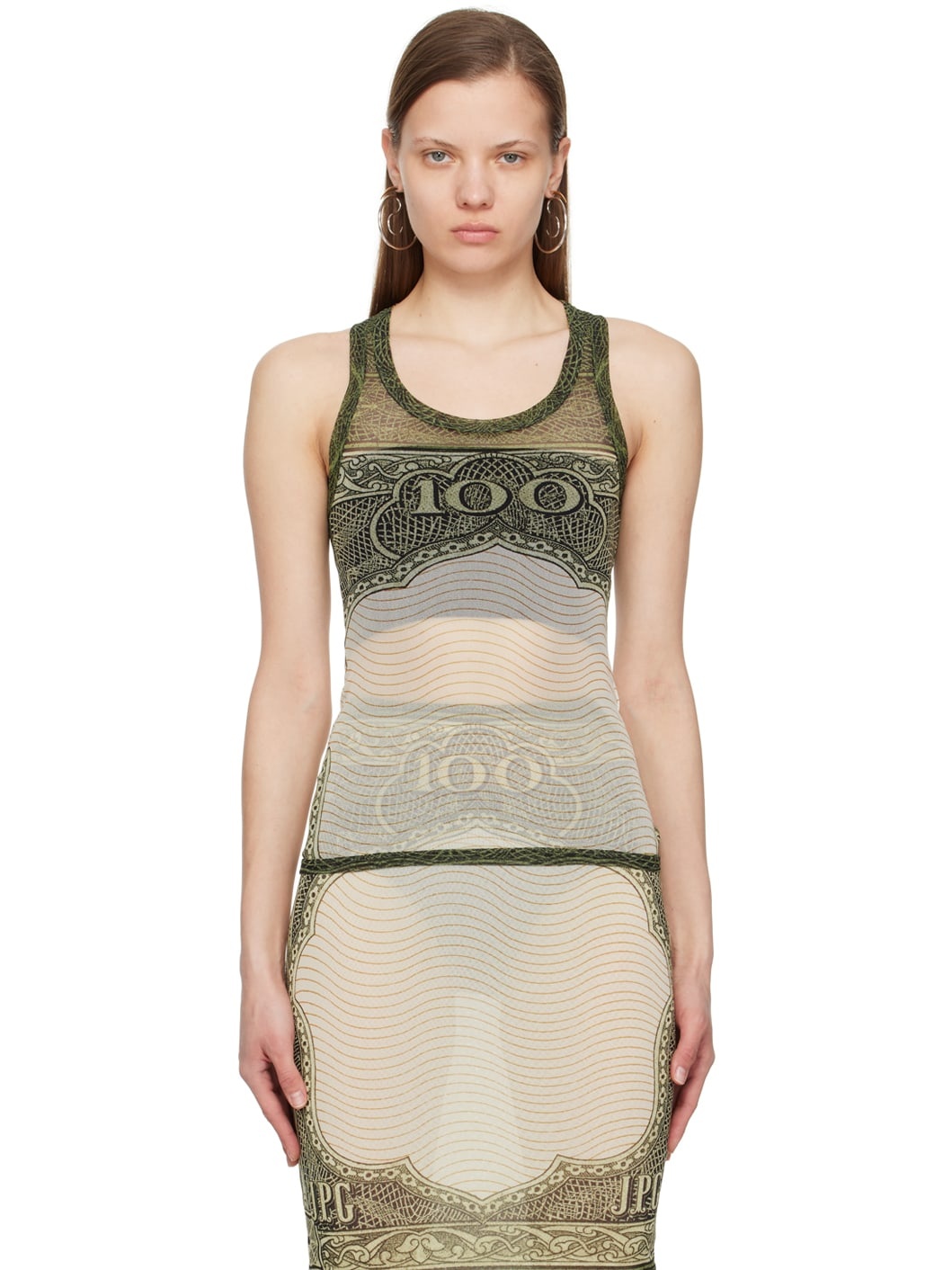 Green & Off-White 'The Cartouche' Tank Top - 1