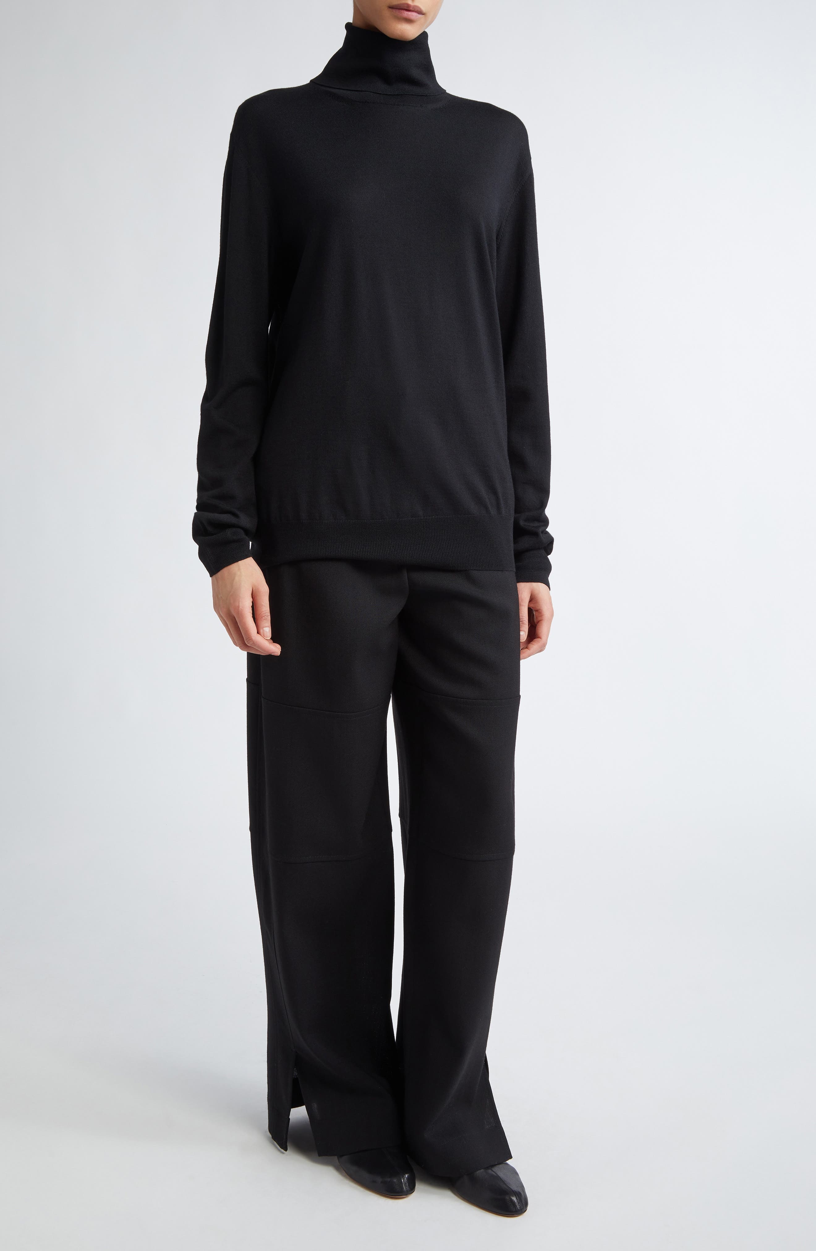 Jil Sander Wool Turtleneck Sweater in Black at Nordstrom - 2