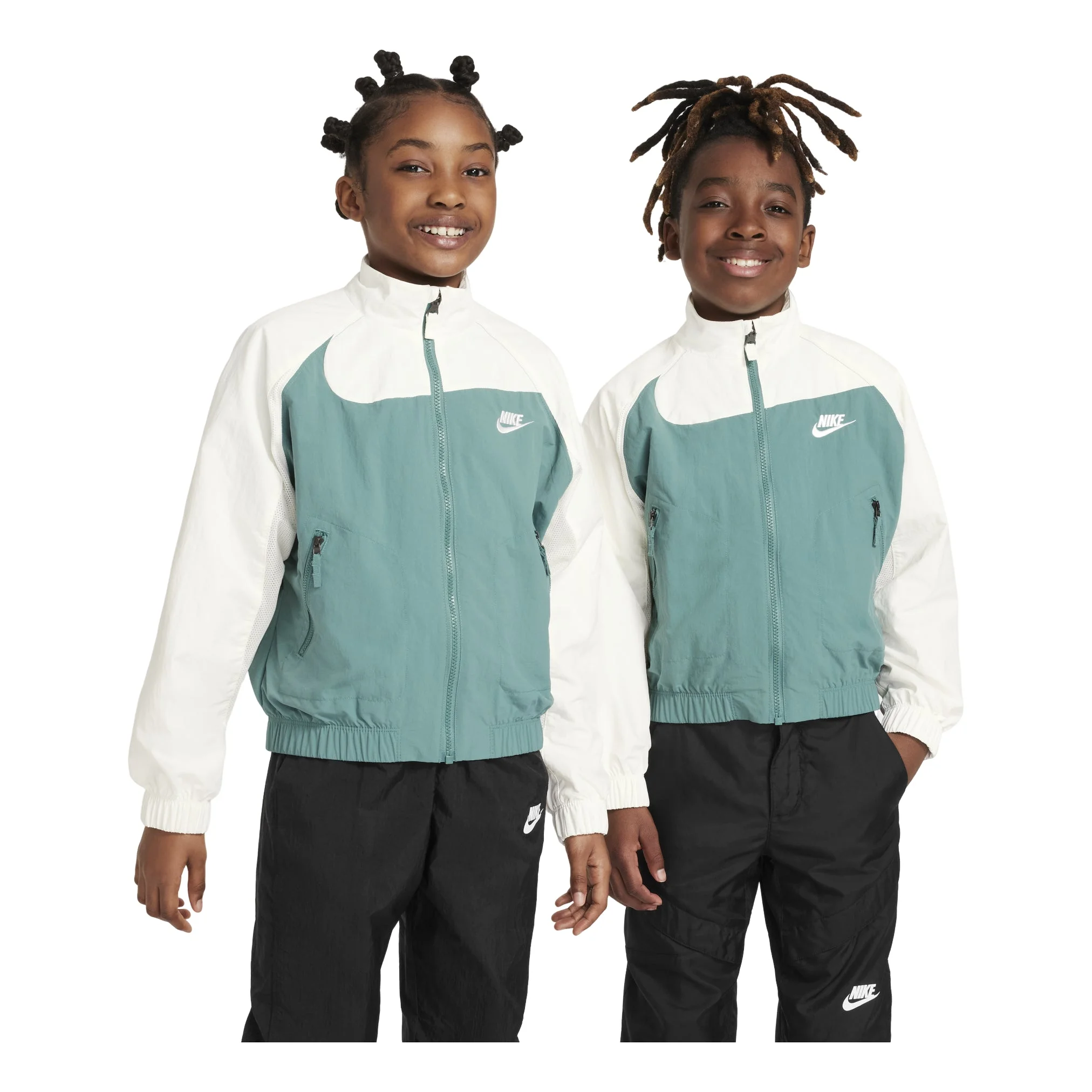(PS) Nike Sportswear Amplify Woven Full-Zip Jacket 'White Teal' FN9134-361 - 1